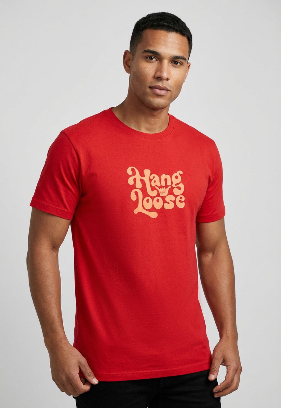 Camiseta Masculina Hang Loose Silk Melted Vermelha