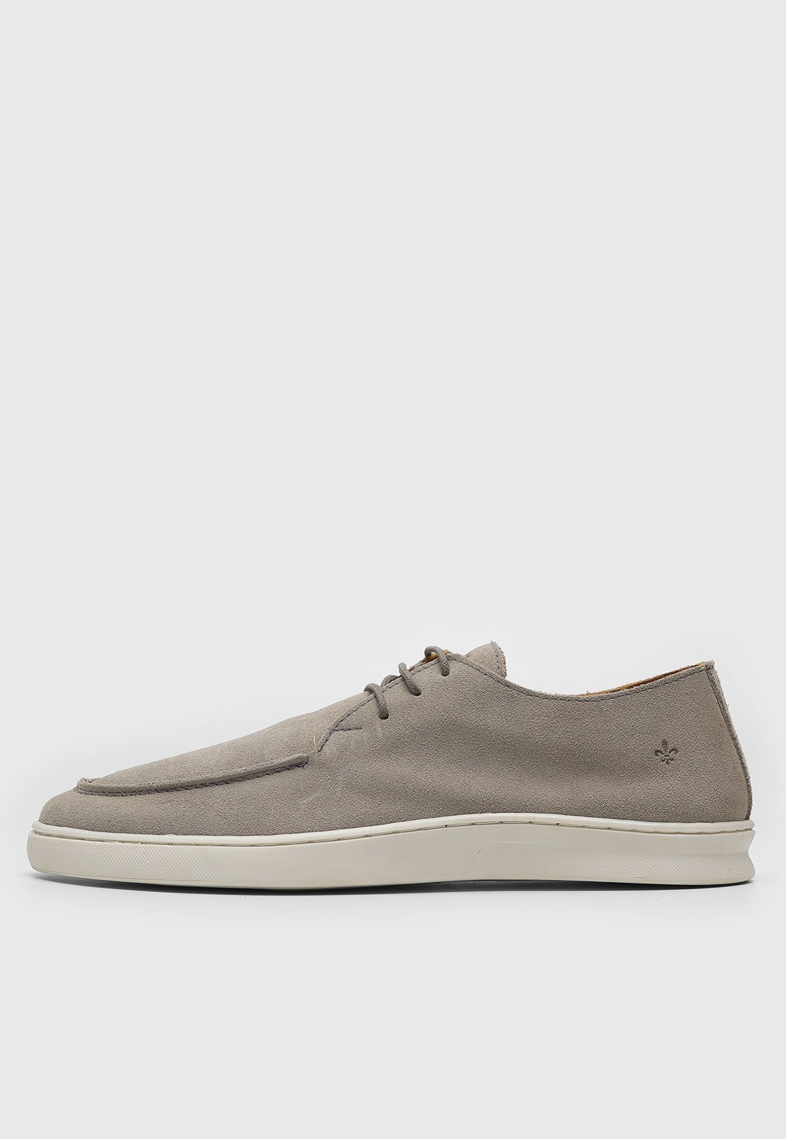 Tênis de Couro Masculino Dudalina Casual Cinza Claro