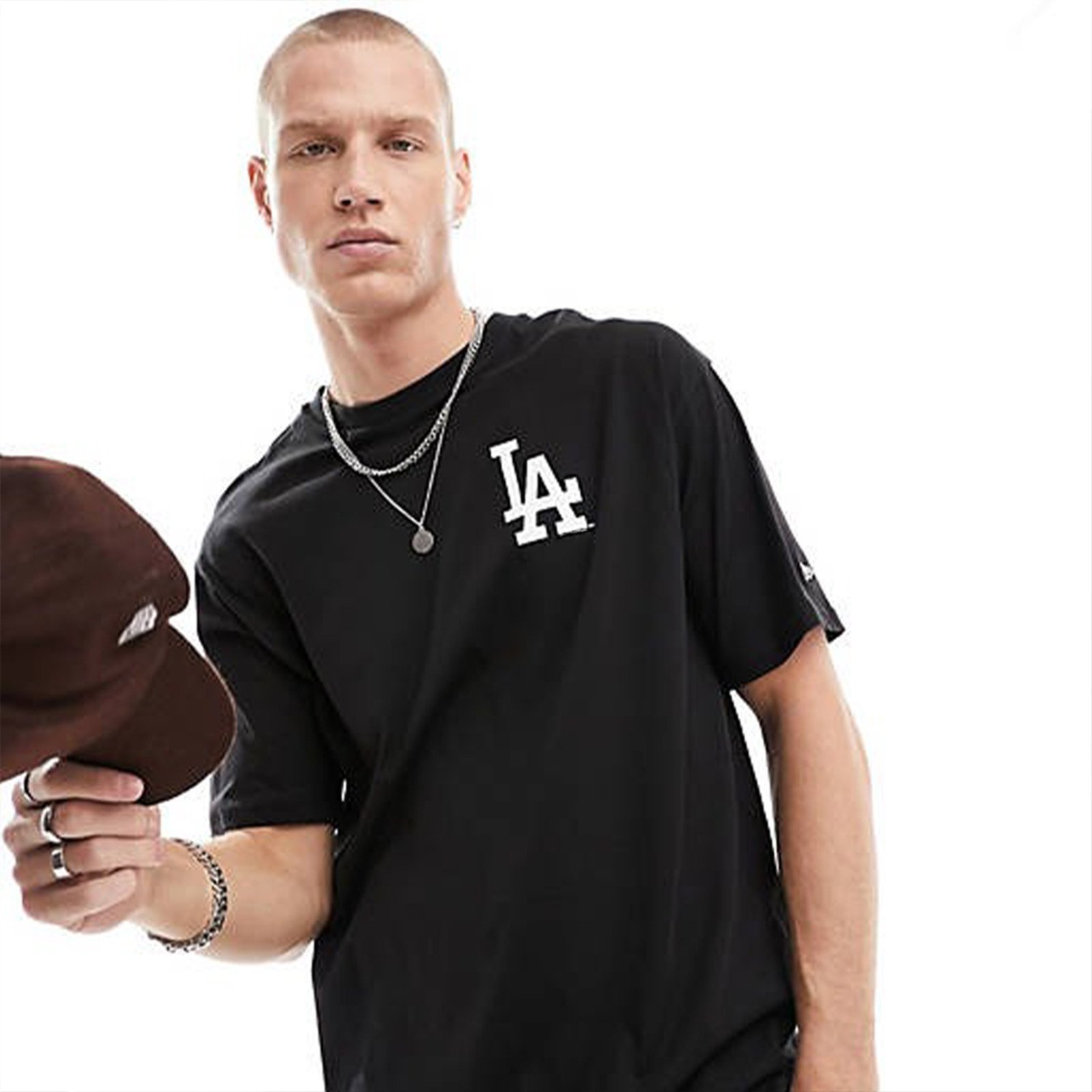 Camiseta Oversized Streetwear LA Preto Off-Y