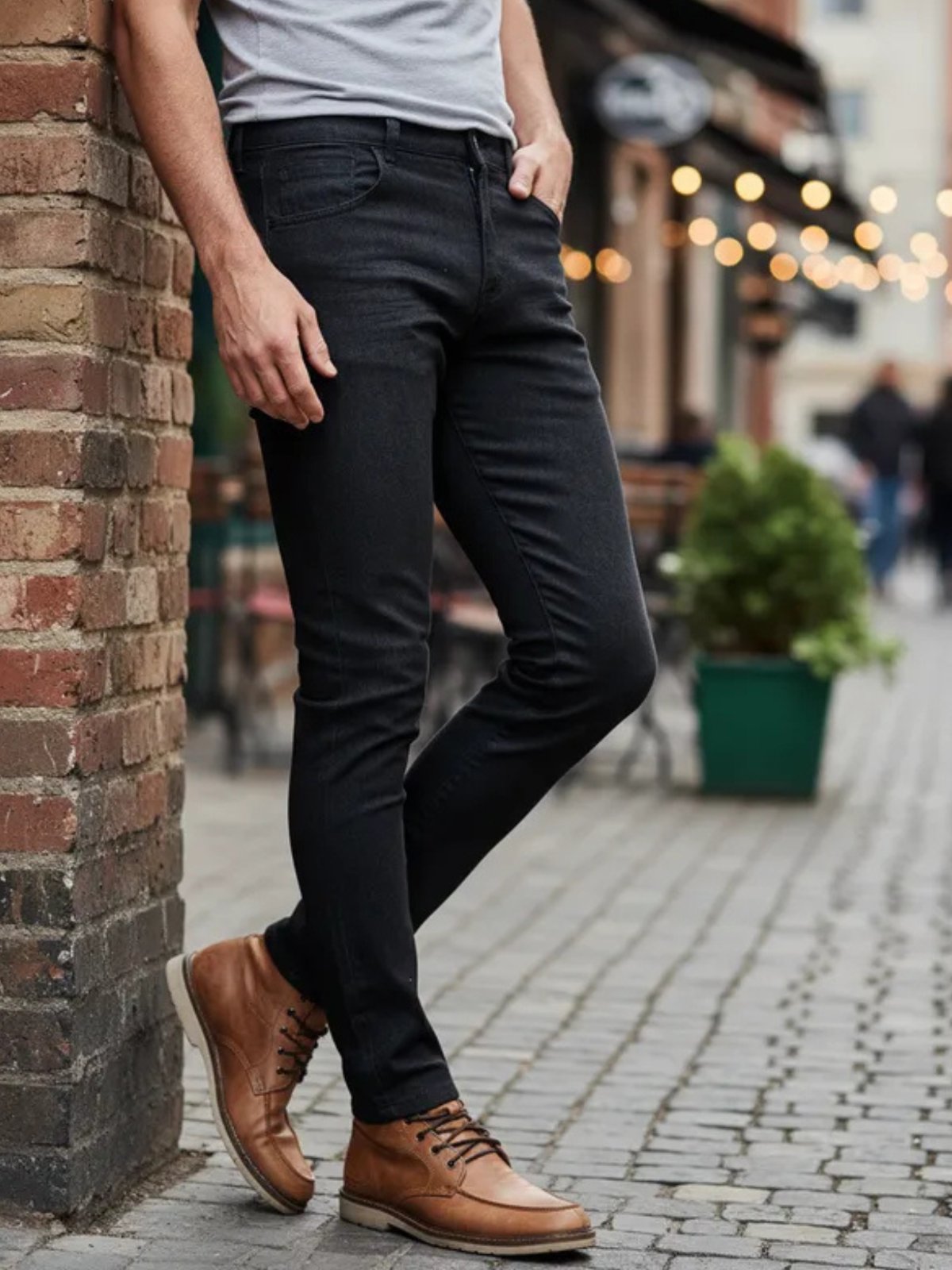Calça Preta Jeans Masculina Versatti Tradicional Berlim