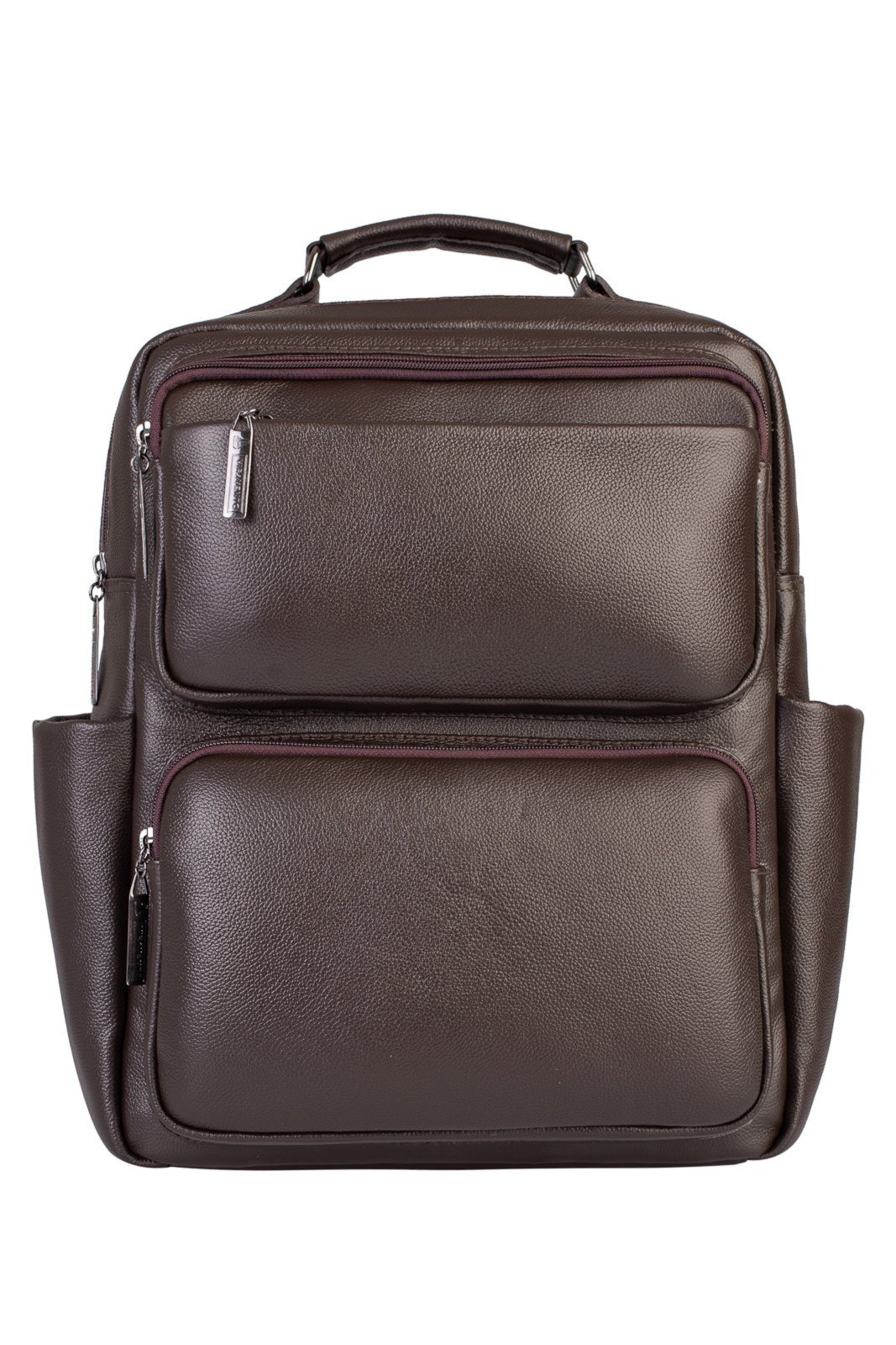 Mochila masculina de couro Lucca - Café