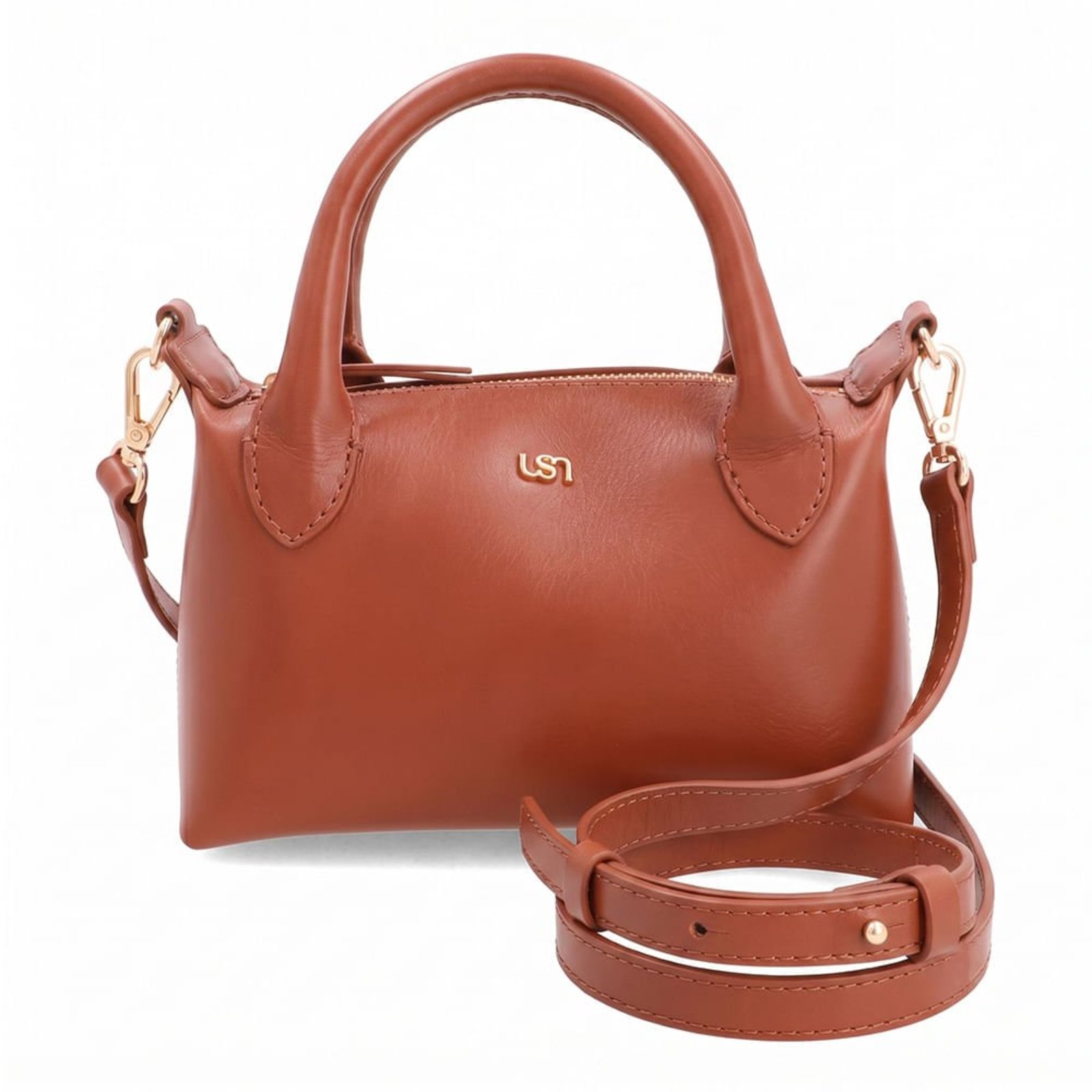 Bolsa Tote Couro Marrom Básica