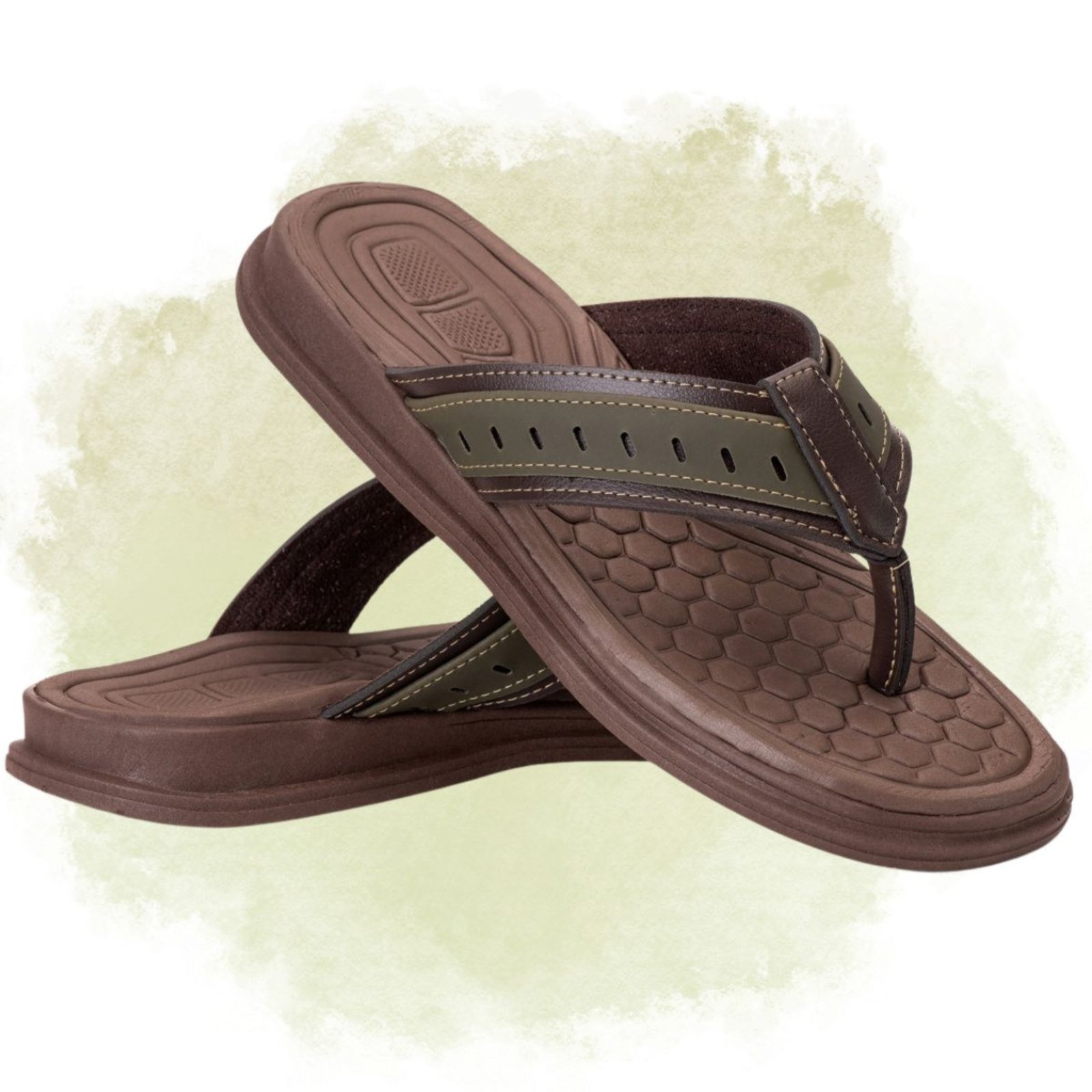Chinelo Masculino Ortopédico Sandália Papete Masculino Verde