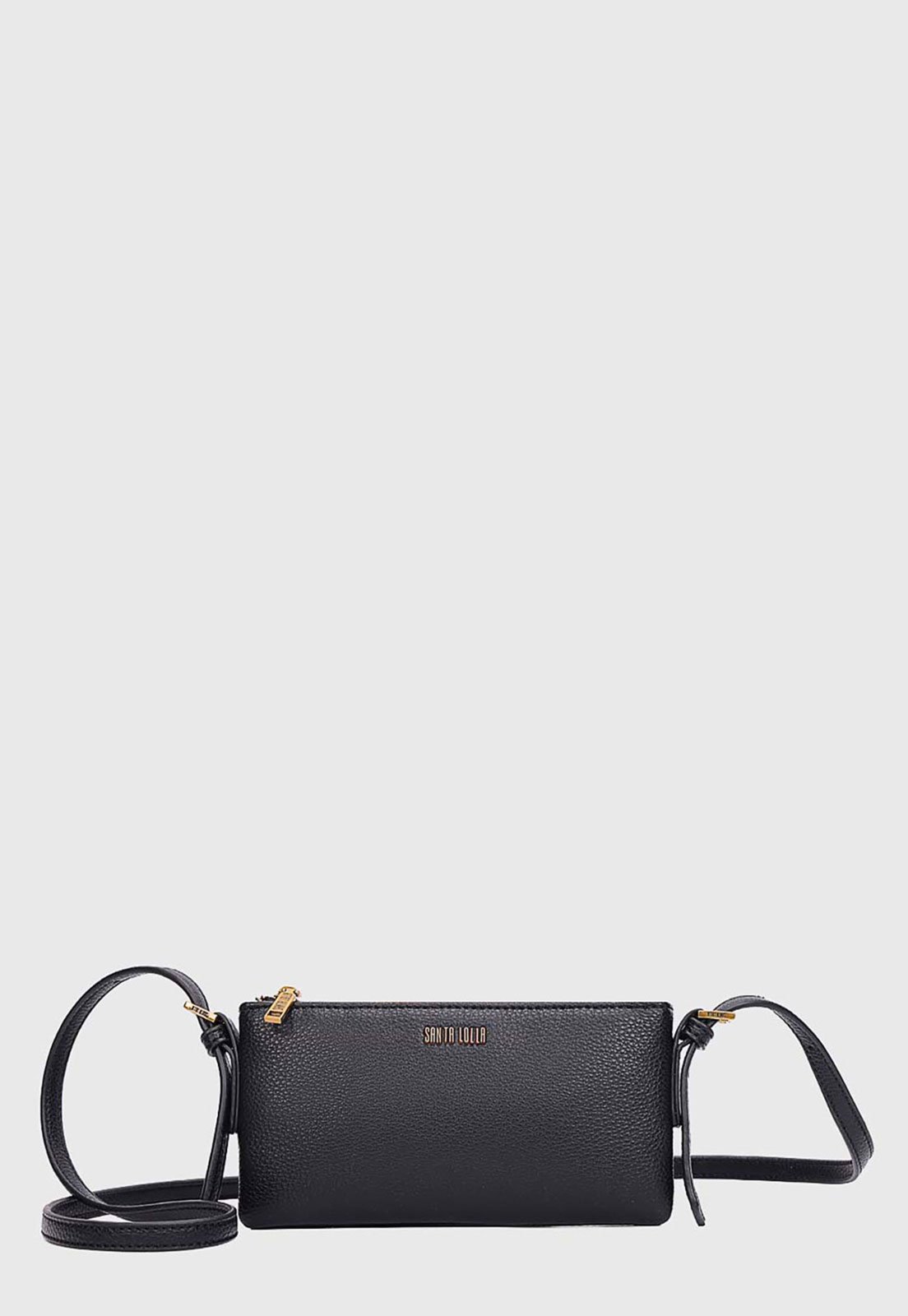 Bolsa Feminina Santa Lolla Pequena Retangular Preta