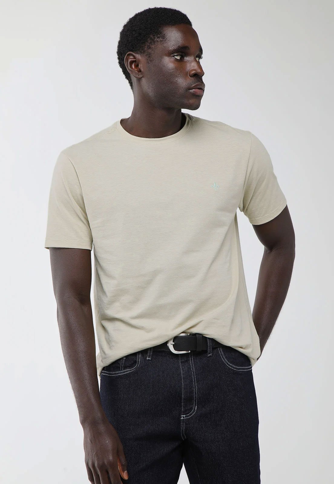 Camiseta Masculina Dudalina Logo Bordado Verde