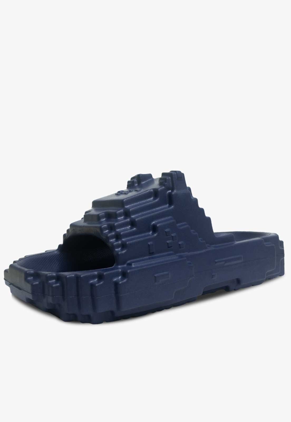 Infantil - Chinelo Slide Pópidi Minecraft Eva Leve Marinho