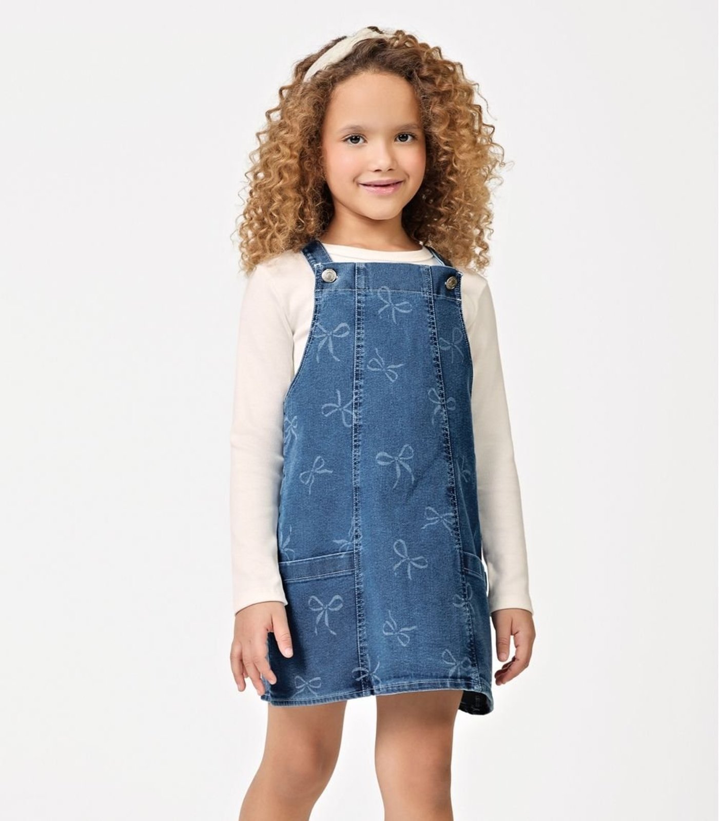 Infantil - Conjunto Blusa Com Salopete Jeans Trick Nick Azul