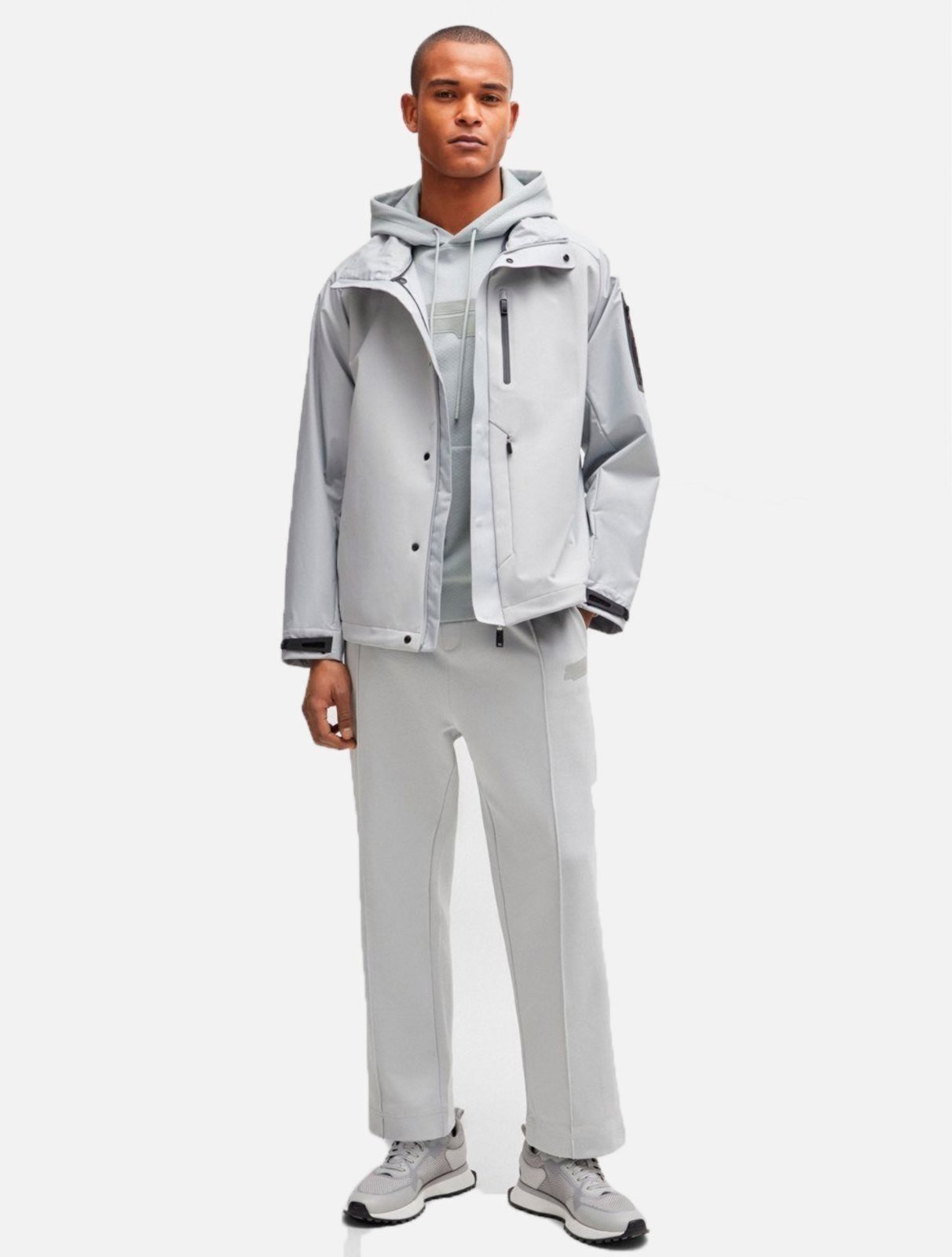 Moletom Hugo Boss Soorley Regular Cinza Claro