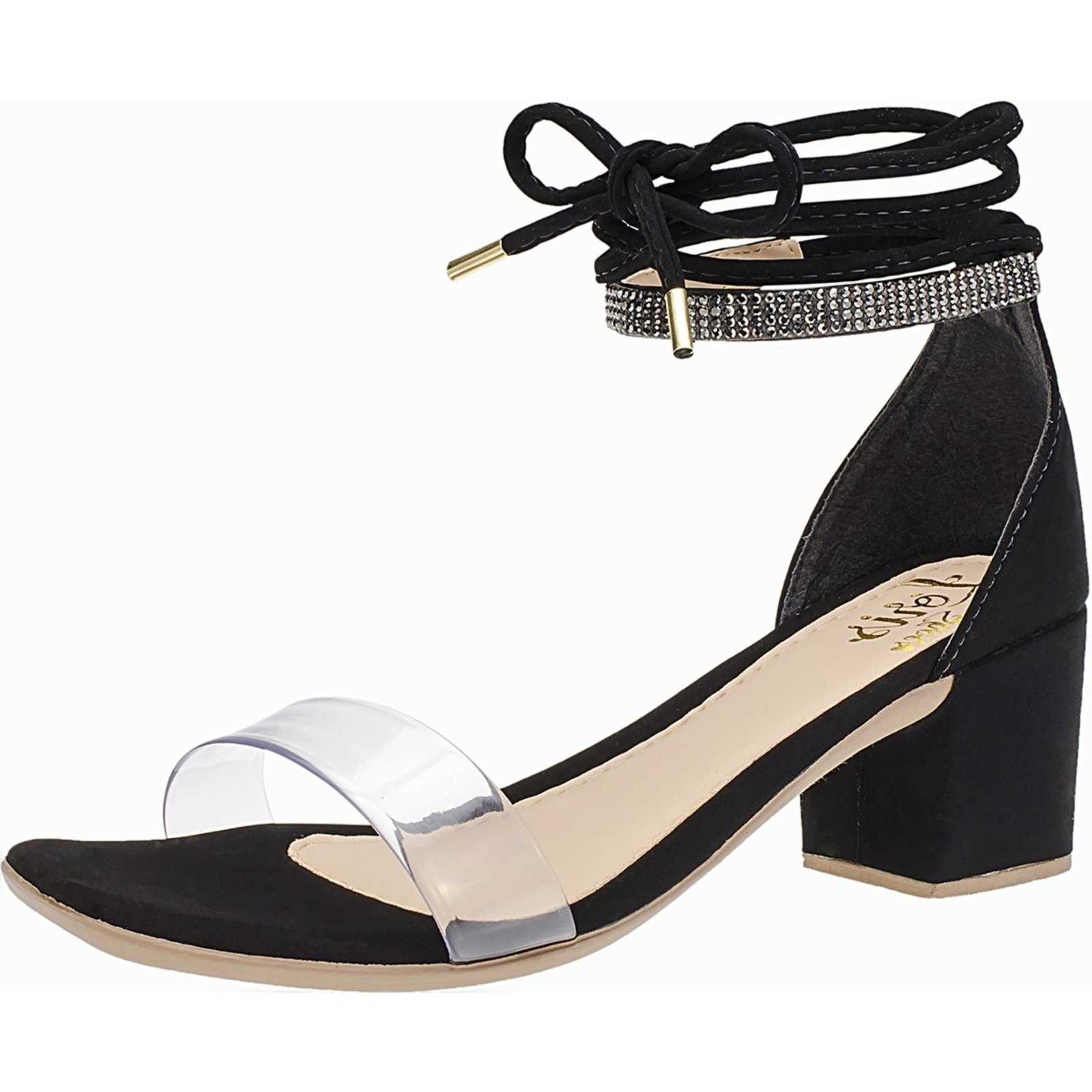 Sandália Feminina de Amarrar Salto 030-002 Preto