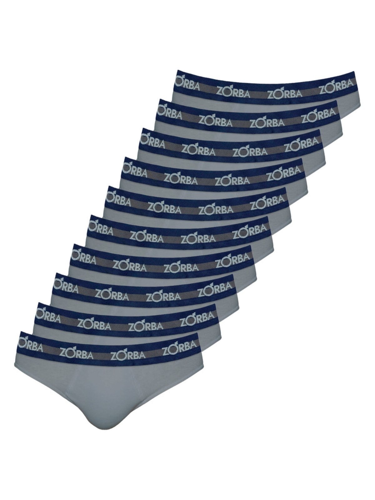 Kit com 10 Cuecas Slip Zorba 0776 Chumbo