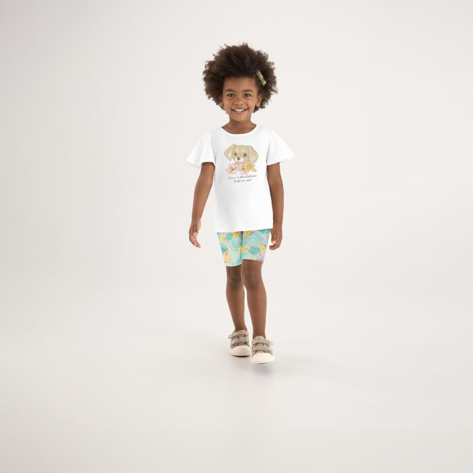 Infantil - Conjunto Branco Primeiros Passos Pulla Bulla Menina - 53717-3
