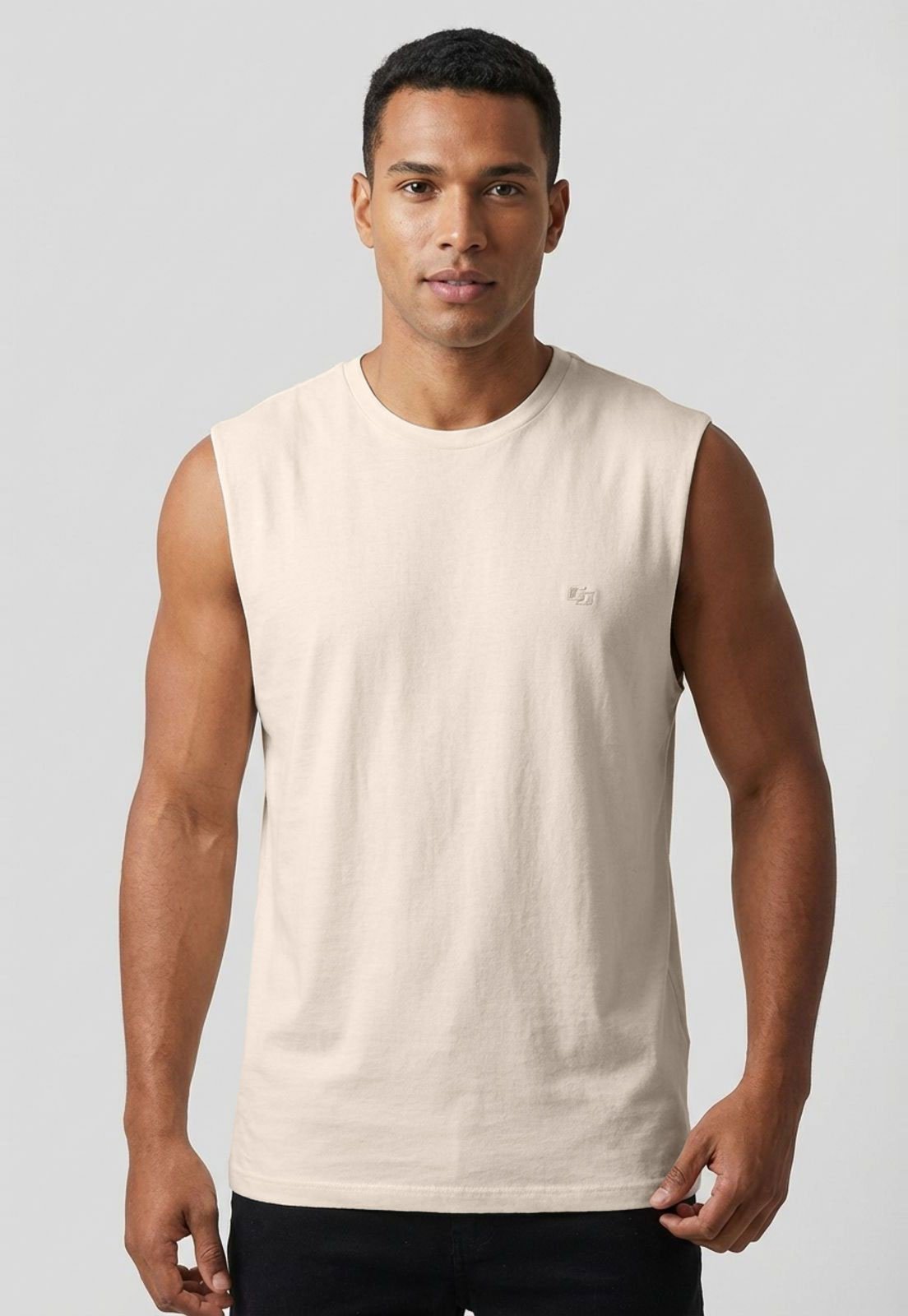 Vista 2 Regata Masculina Colcci Gola Careca bege Colcci bege
