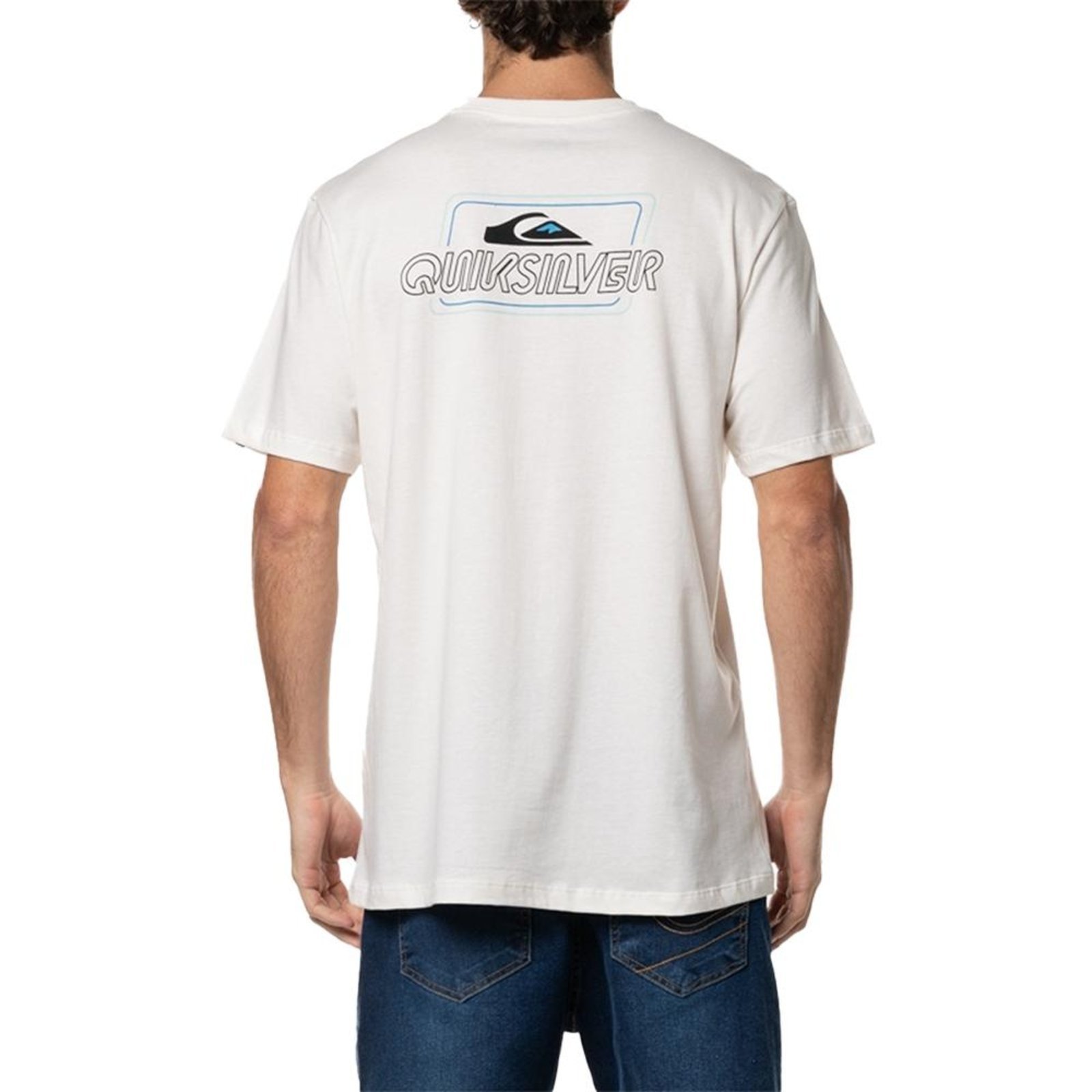 Camiseta Quiksilver Line By Line WT24 Masculina Off White