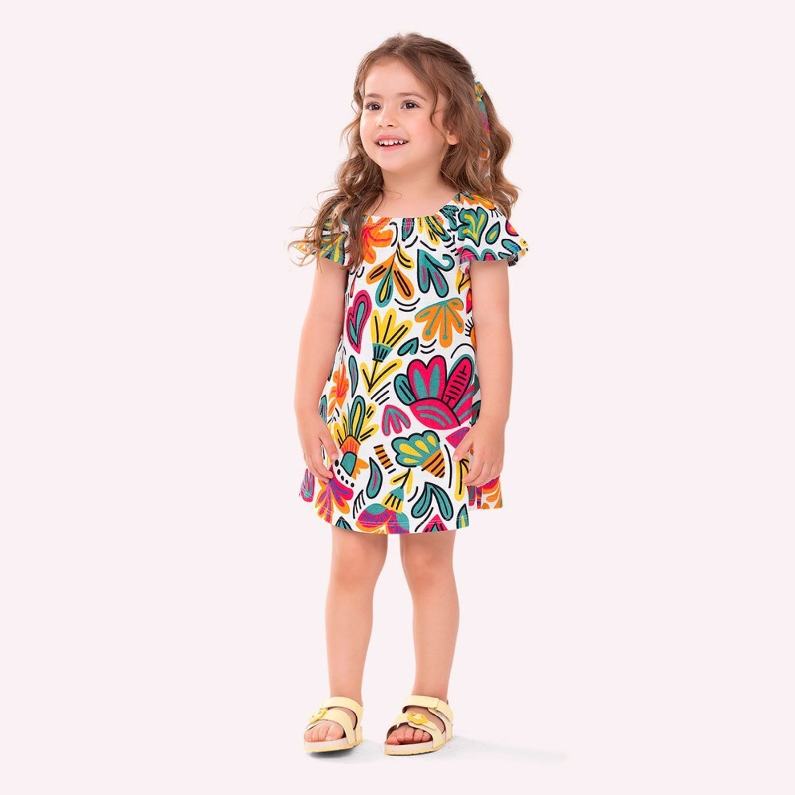 Infantil - Vestido Menina Flores Nanai