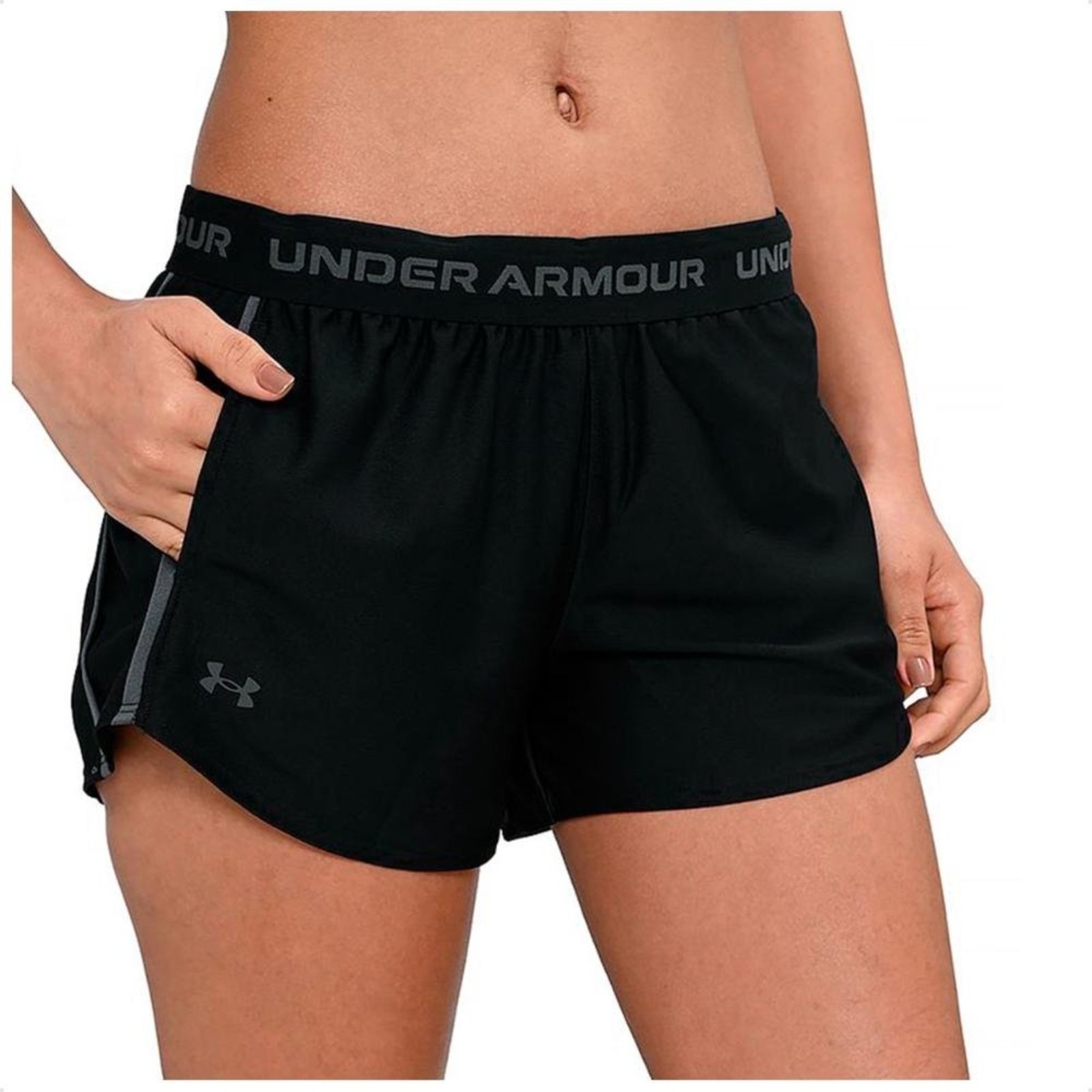 Shorts Under Armour Treino Tech Play Up Feminino Preto
