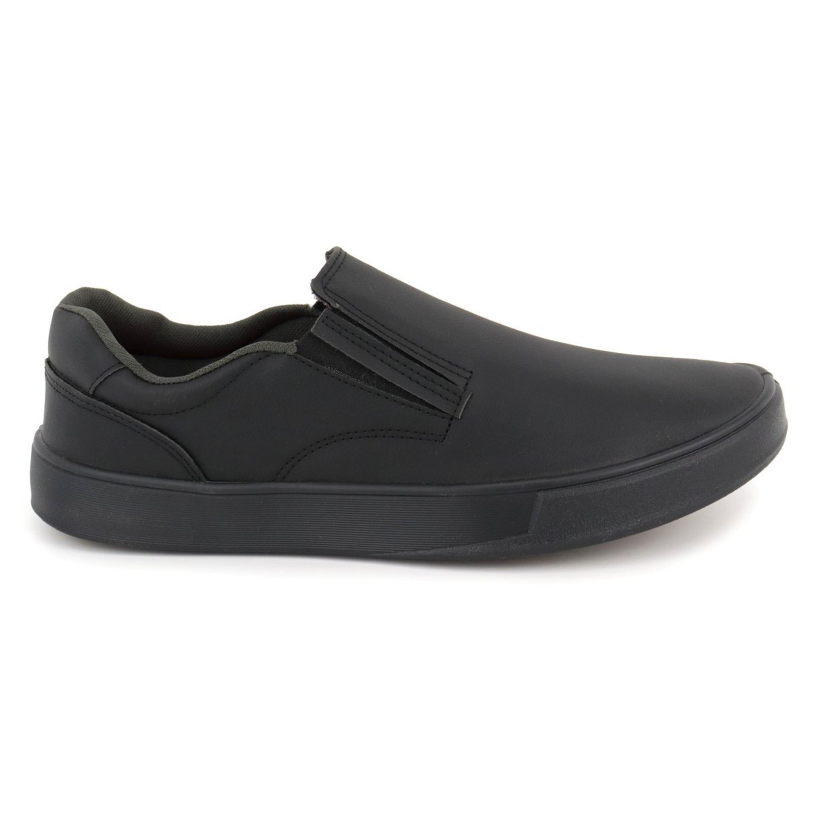 Sapatenis Casual Masculino Slip On Palmilha Silicone Black