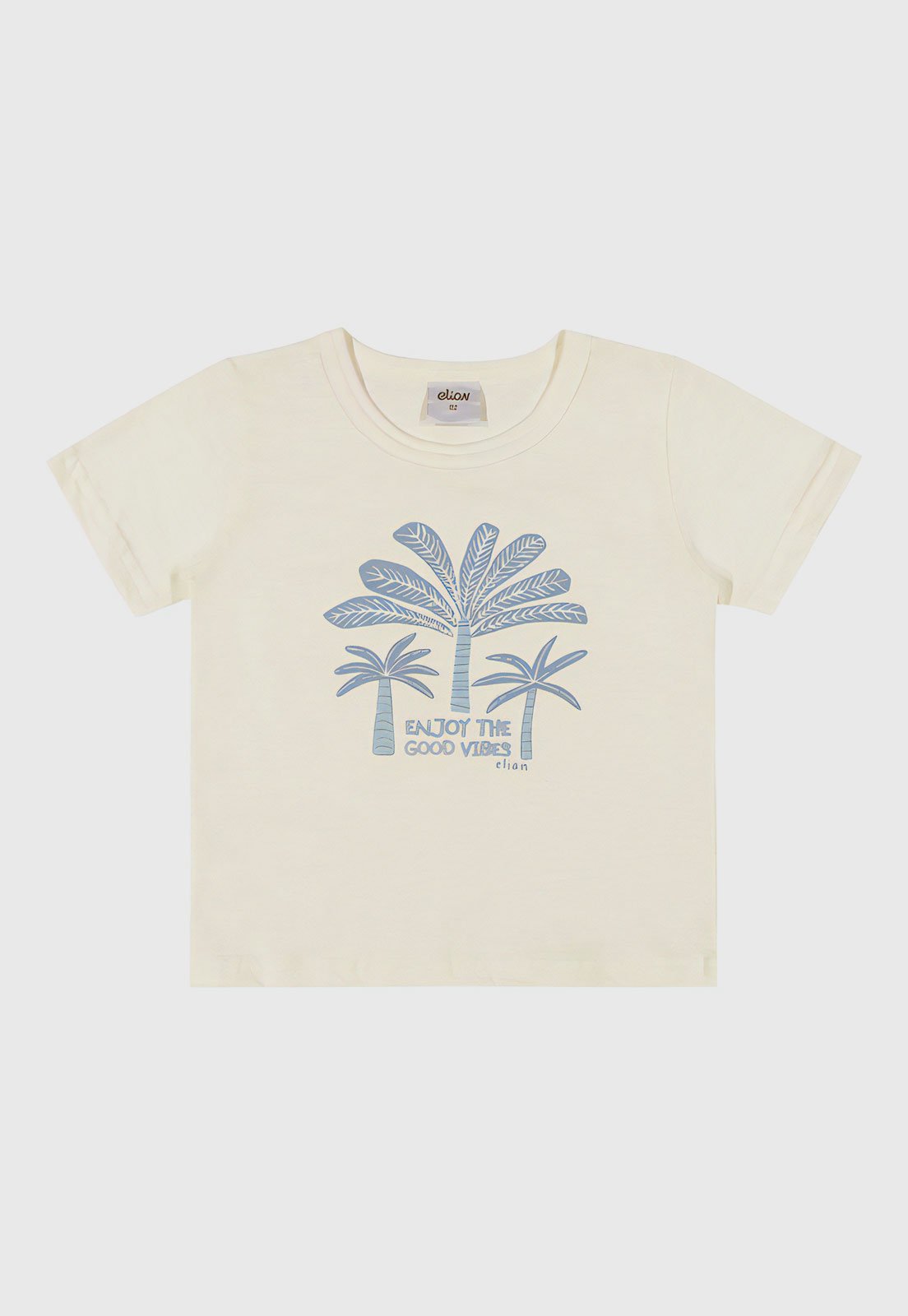 Infantil – Camiseta Elian Folhagem Off-White