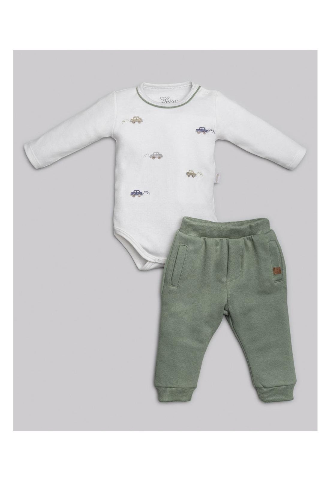Infantil - Conjunto Longo Menino Verde Anjos Baby M Verde