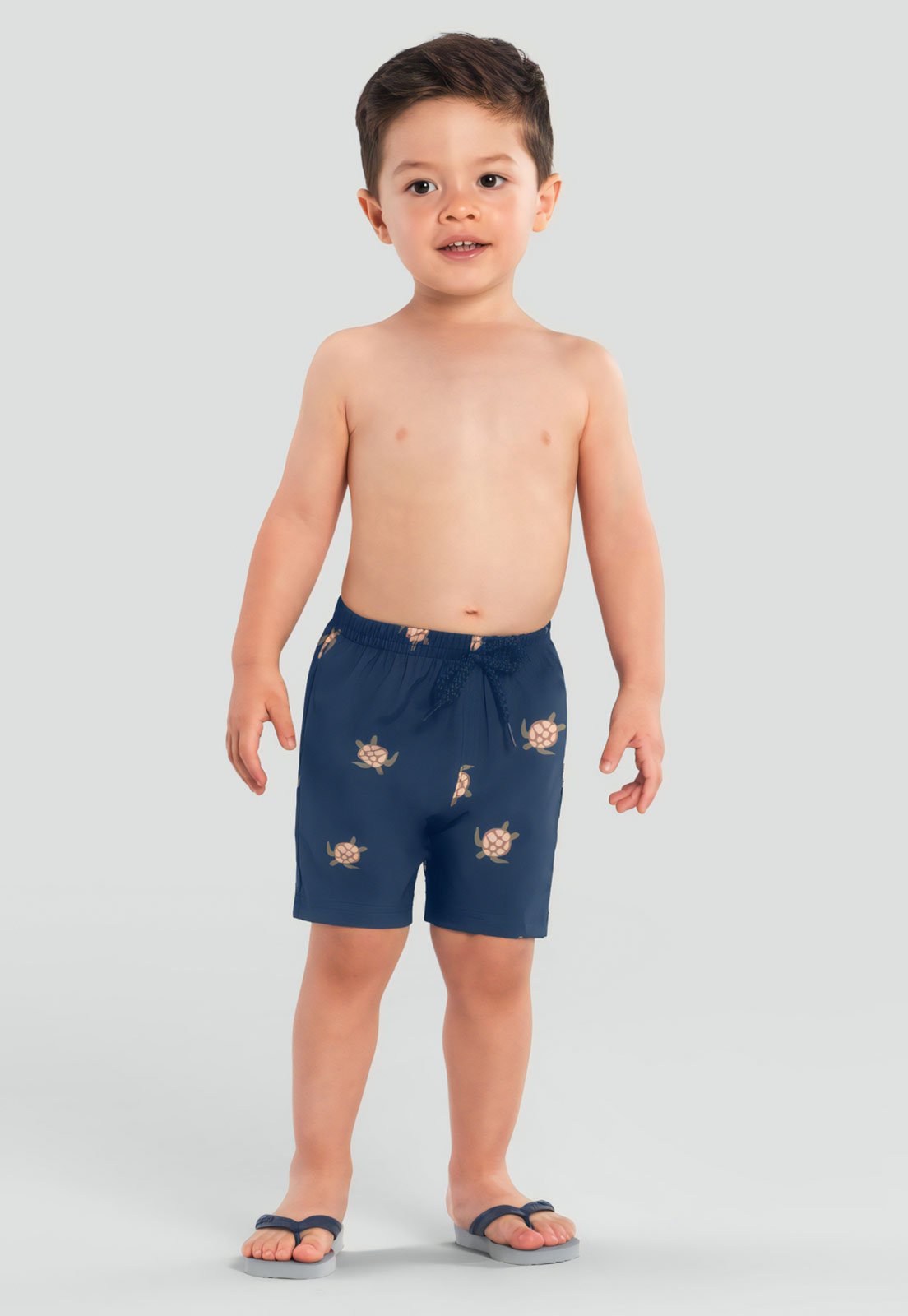 Vista 2 Short Brandili Animais Marinhos Azul-Marinho azul marinho Brandili azul marinho