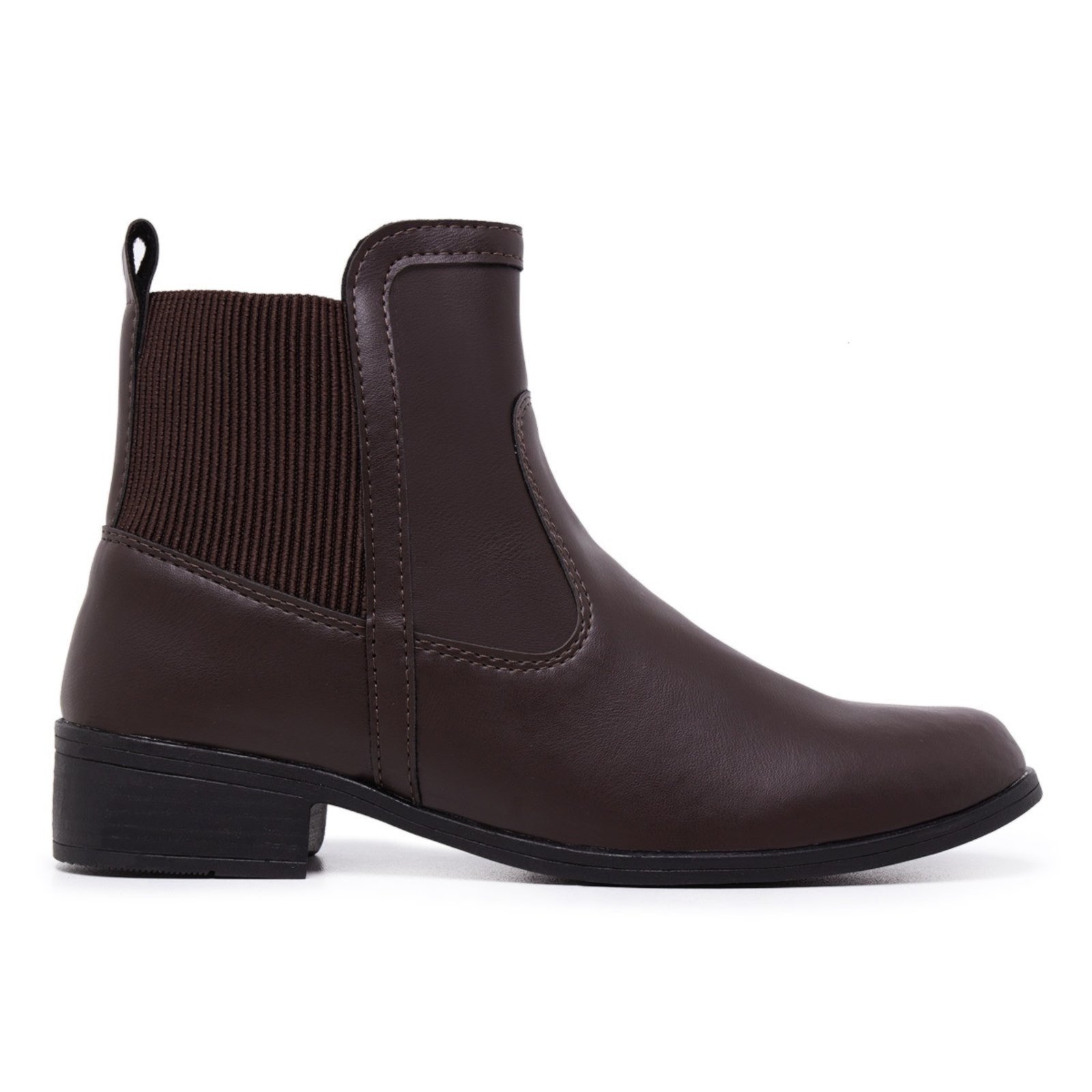 Bota Feminina Coturno Cano Baixo Curto Botinha Schiareli 11212 Marrom