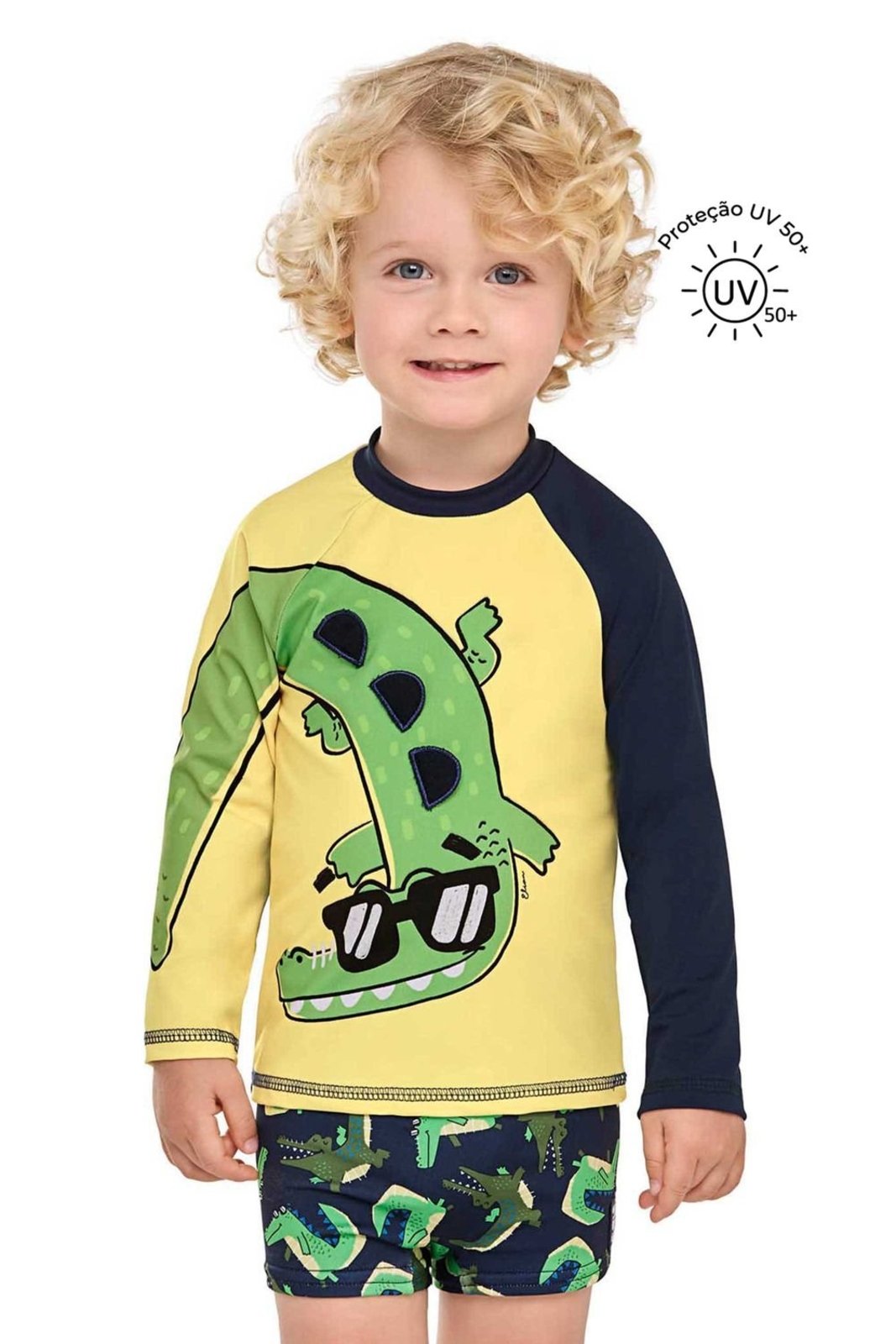 Conjunto de Praia Menino Interativo Elian Amarelo