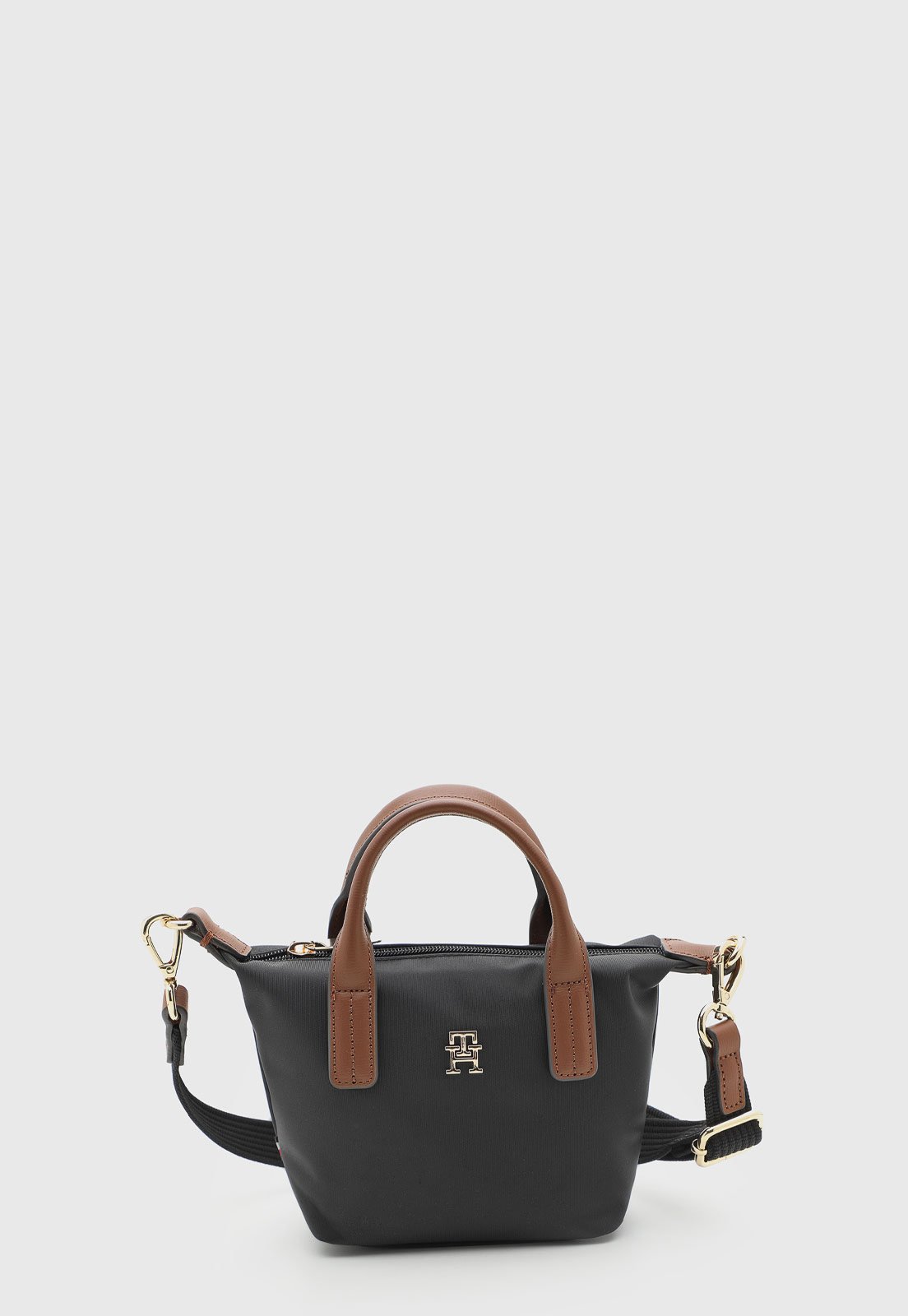 Bolsa Tommy Hilfiger Estruturada Compacta Preta
