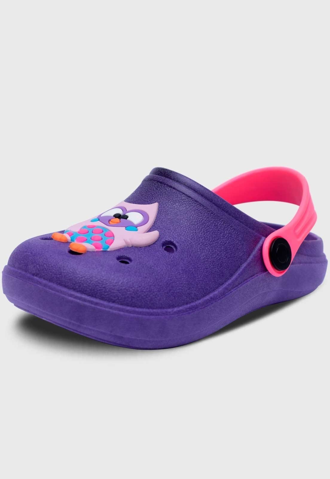 Infantil – Babuche Pópidi Menina Coruja Roxo