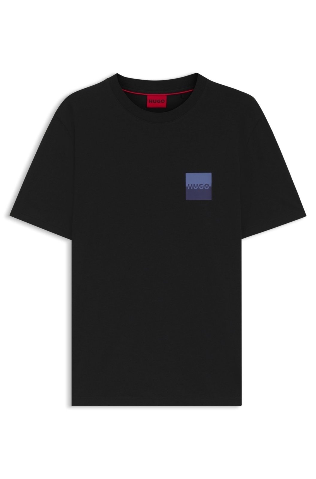 Vista 2 Camiseta Em Jersey De Algodão Com Estampado De Logo HUGO bege HUGO bege