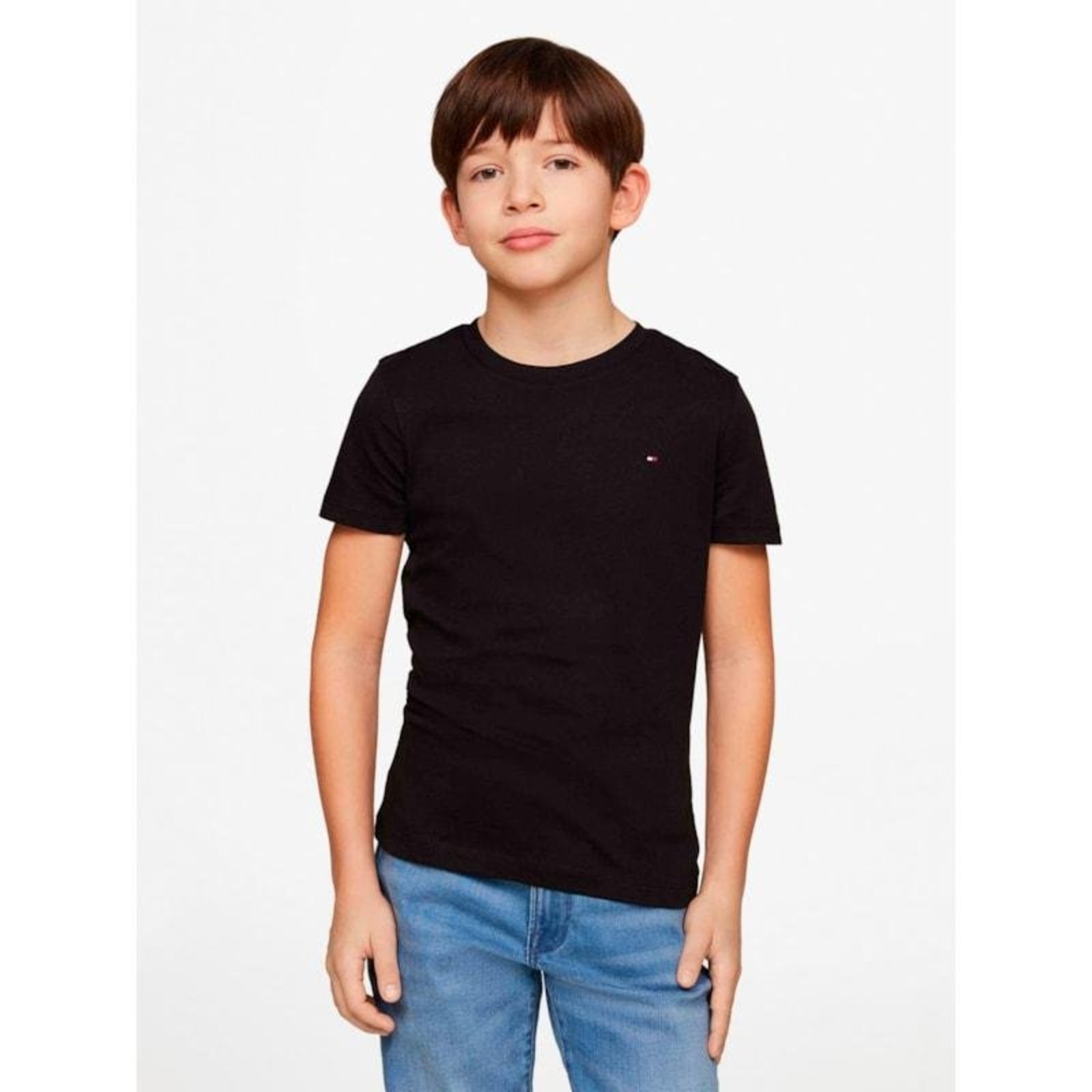 Camiseta Sólida Tommy Hilfiger Preto