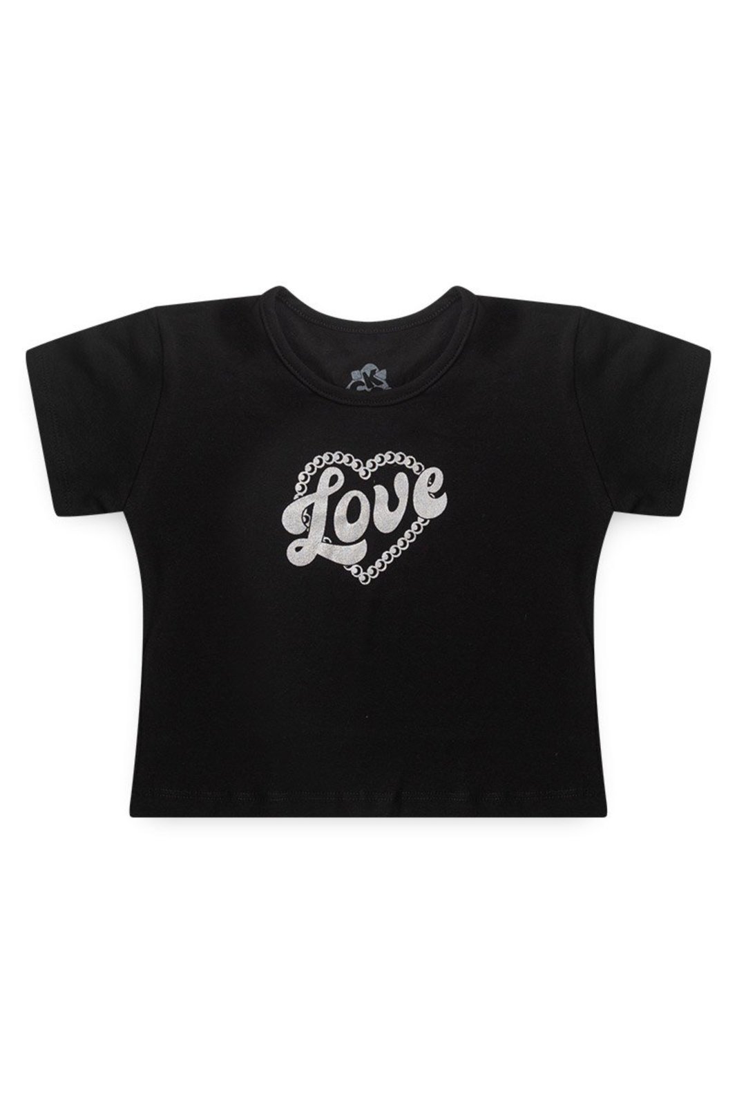 Vista 2 Infantil - Conjunto para Menina Cropped Love GKS preto GKS preto