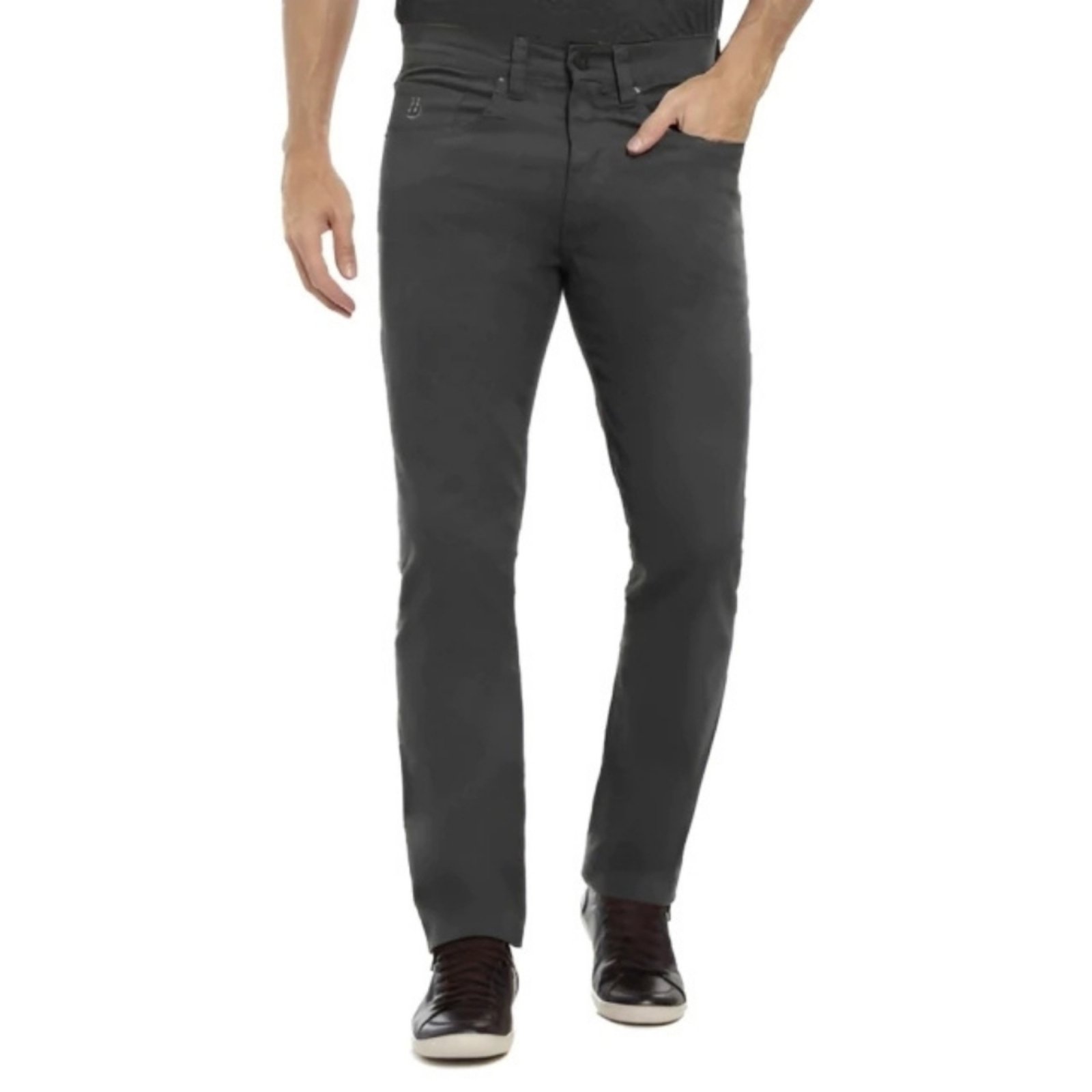 Calça Sarja Hugo Deleon Elastano 5 Bolsos Grafite