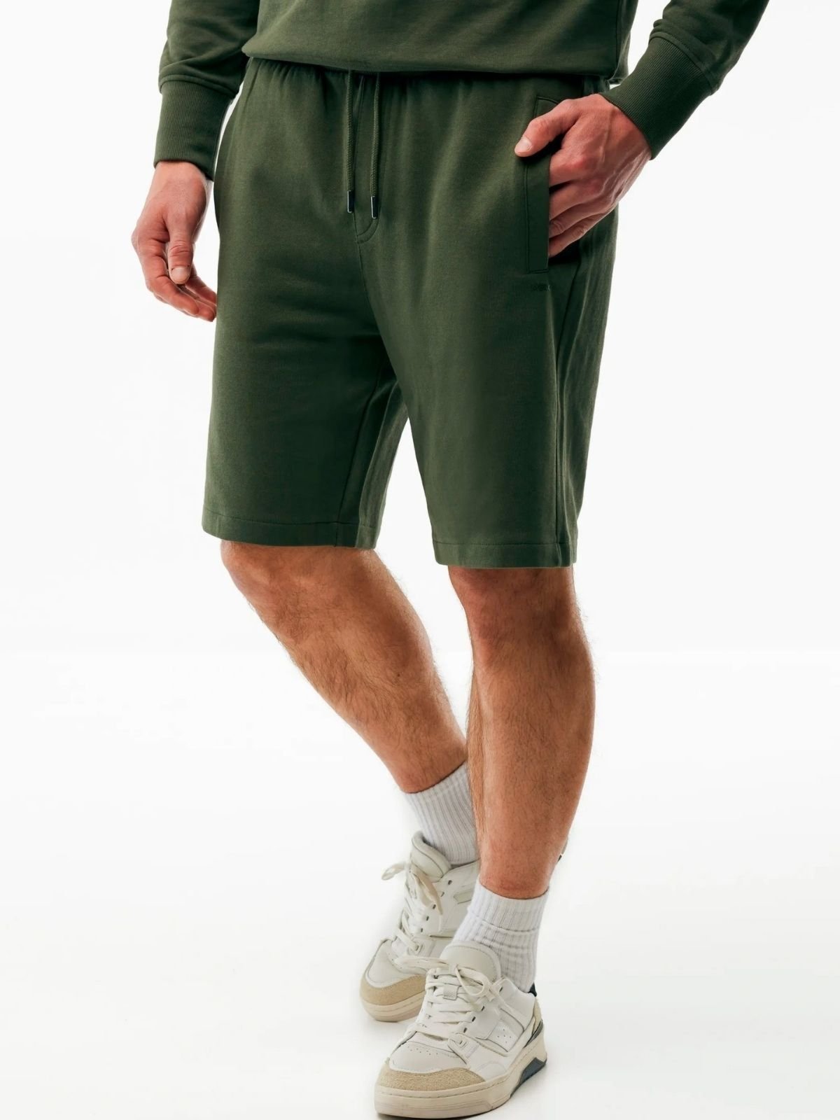 Bermuda de Moletom Slim Fitness Moda Masculina Casual - Verde