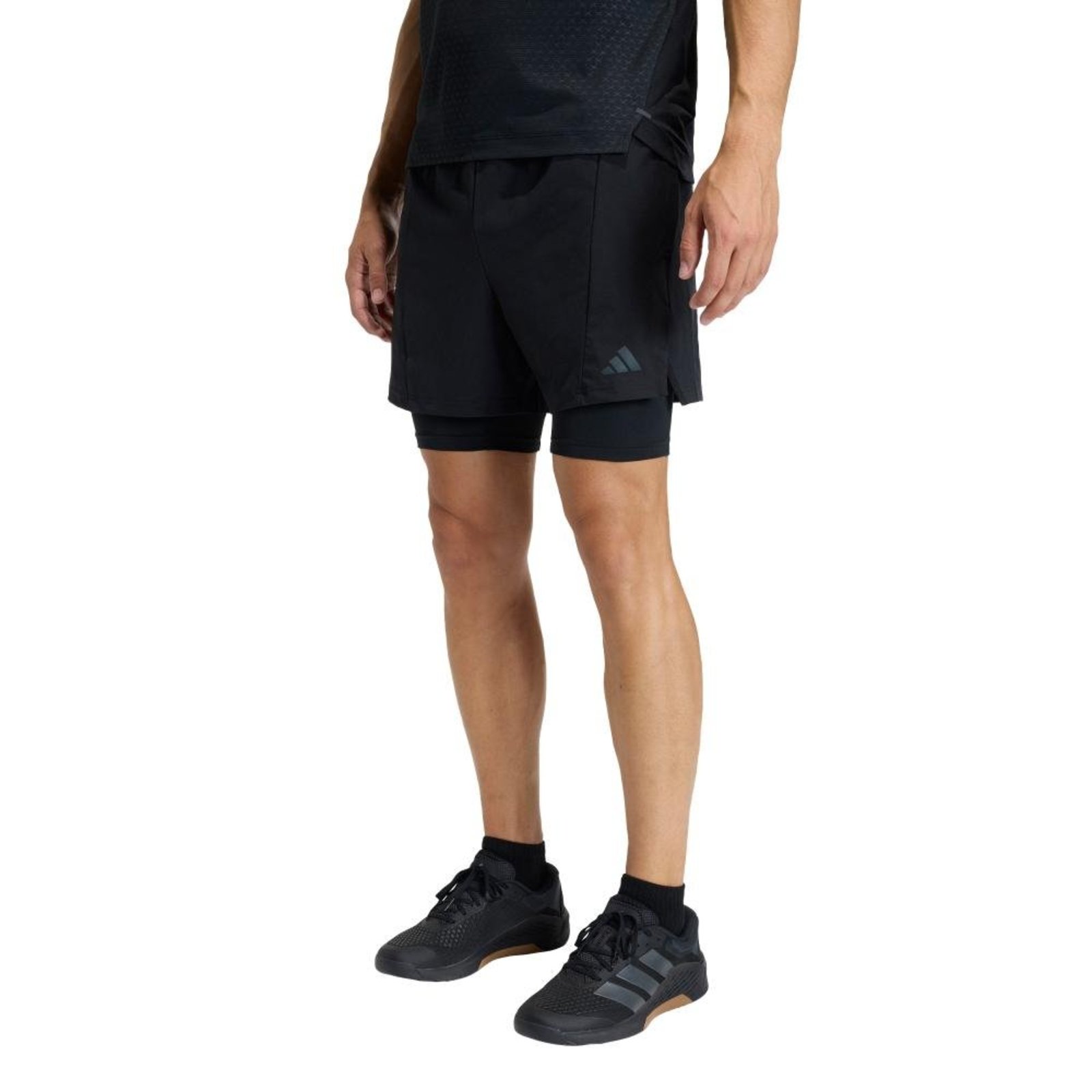 SHORTS D4T WORKOUT 2 EM 1 adidas Performance Preto