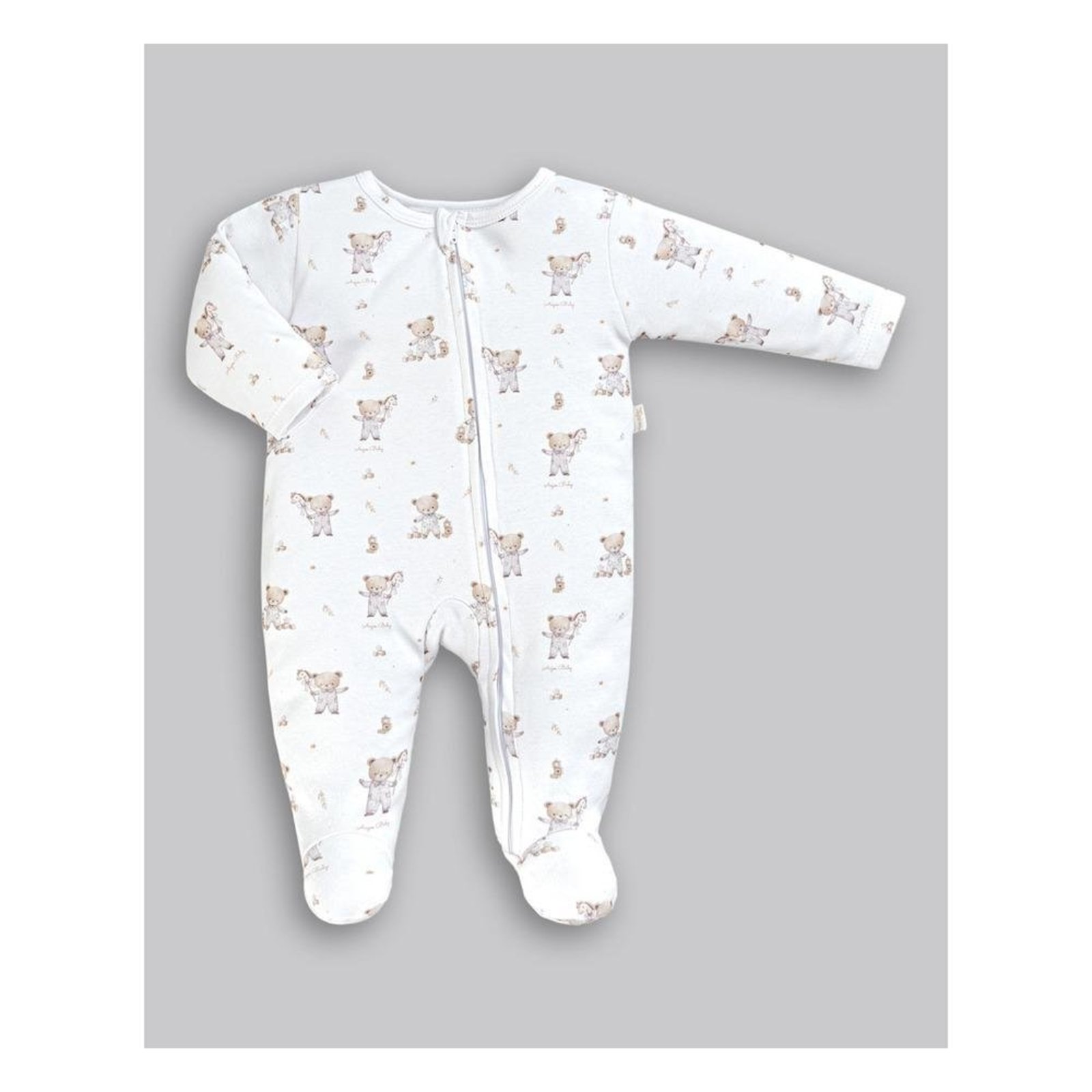 Infantil - Macacão Longo Zíper Estampa Ursinho Anjos Baby P Unico