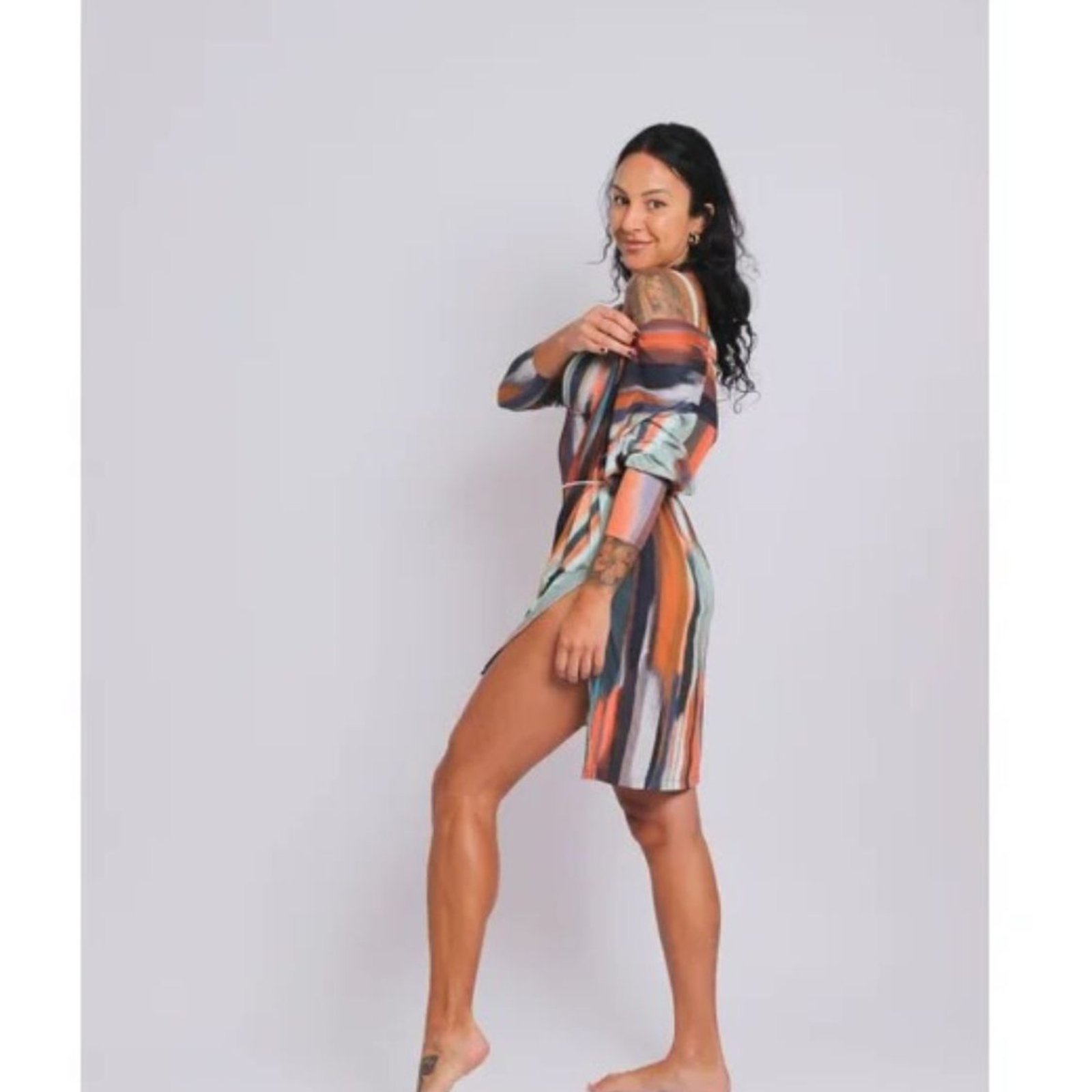 Vista 3 3575 - Saída de Praia Túnica Aurora - Duna Casual DunaCasual estampado DunaCasual estampado