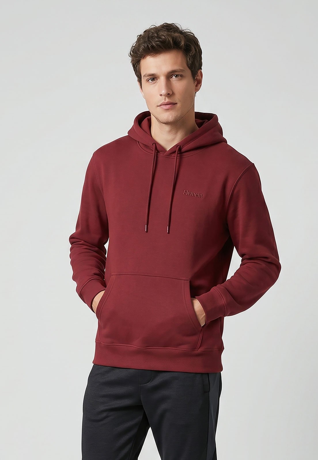 Blusa de Moletom Masculina Element Capuz Vermelha