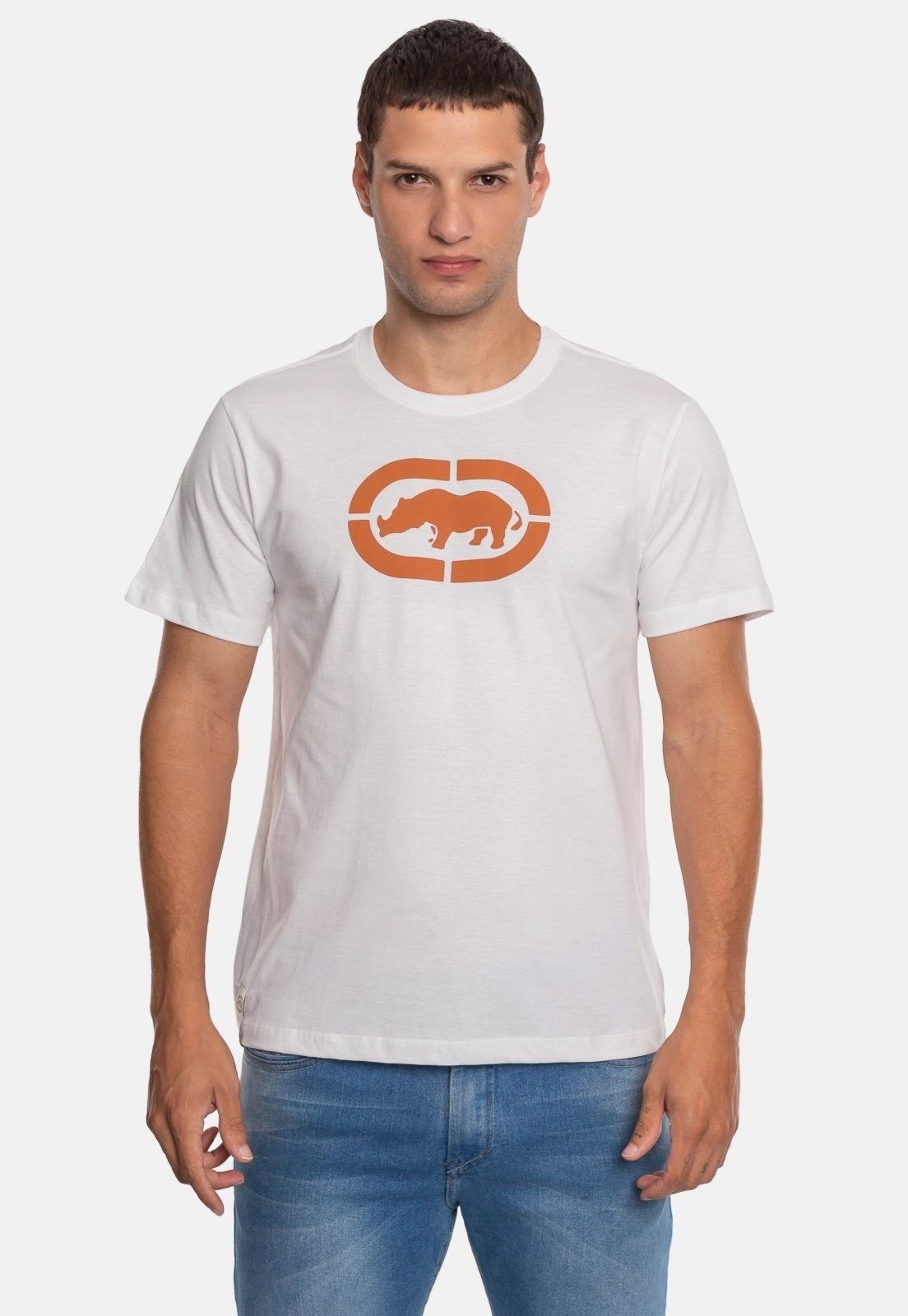 Camiseta Ecko Estampada Off White