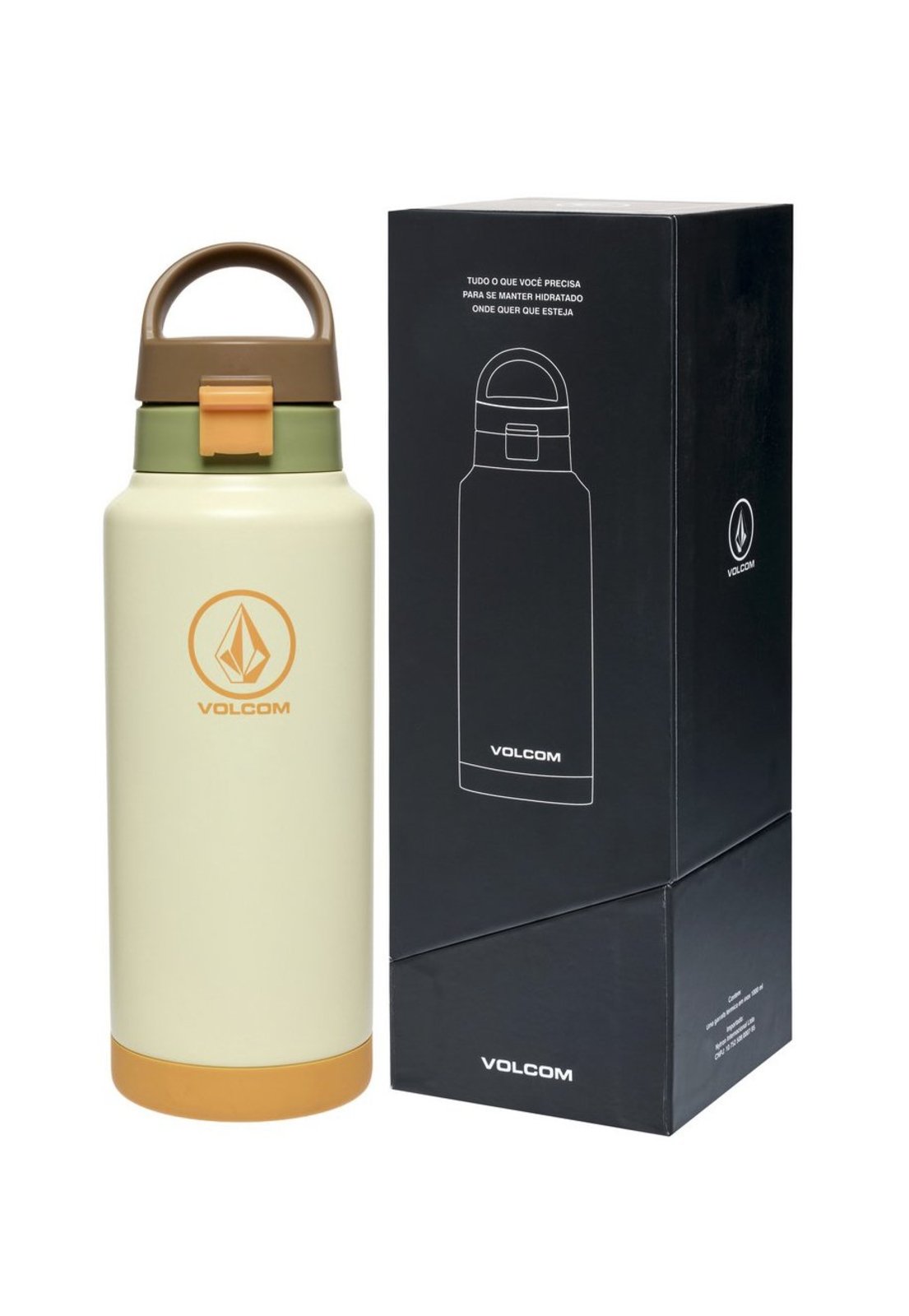 Garrafa Térmica 1L Escolar Resistente Passeio Masculino Viagem Volcom