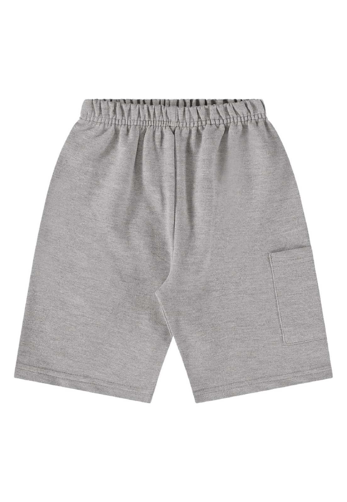 Infantil - Bermuda em Moletom para Menino Bee Loop Cinza