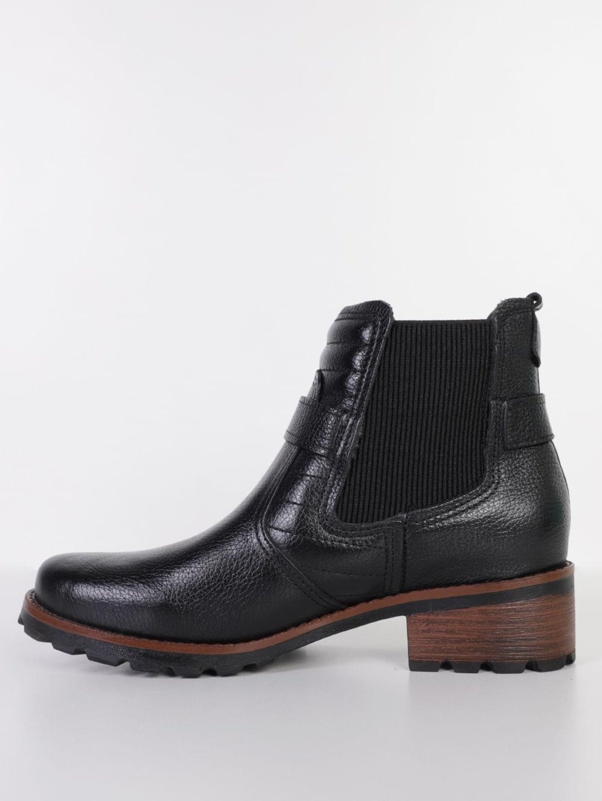 Vista 3 Bota Cano Curto Cities Pegada Feminina preto PEGADA preto
