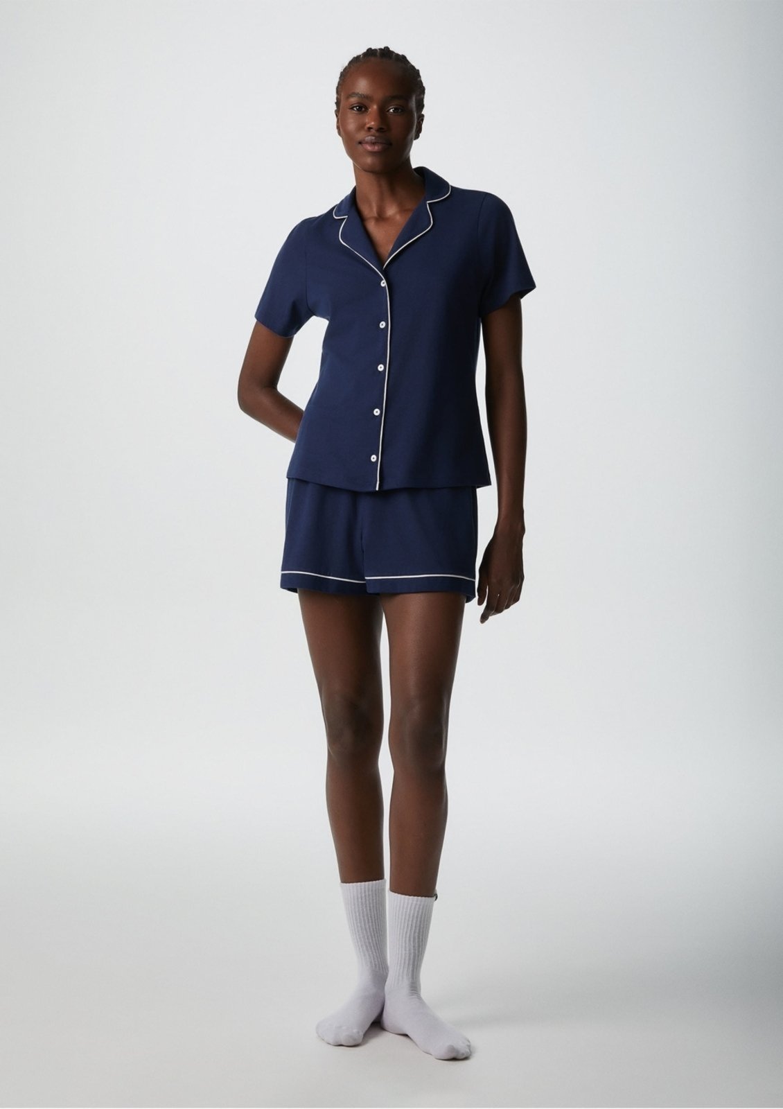 Pijama Curto Feminino Com Botões Hering
