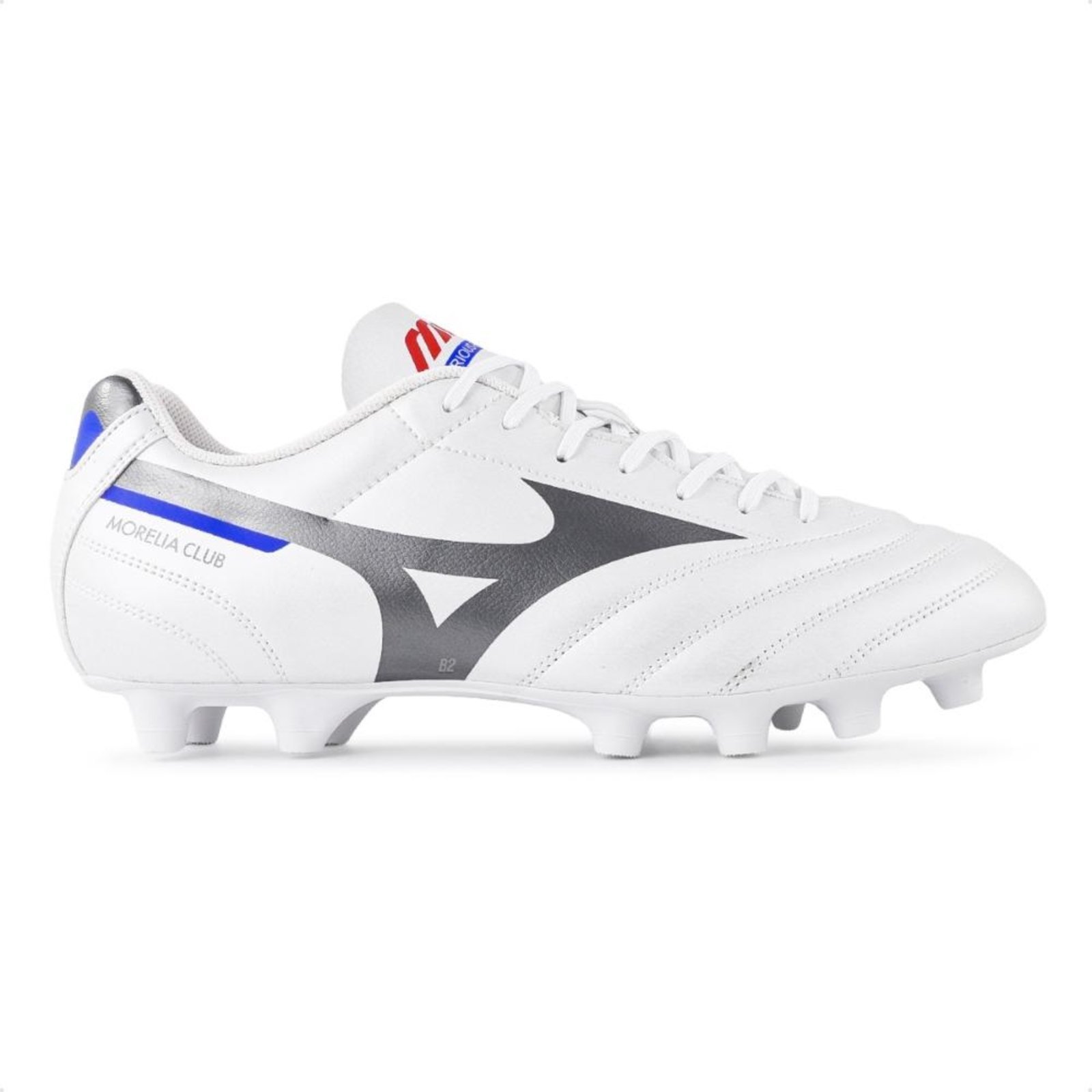 Chuteira Campo Mizuno Morelia Club MD Masculina Branco