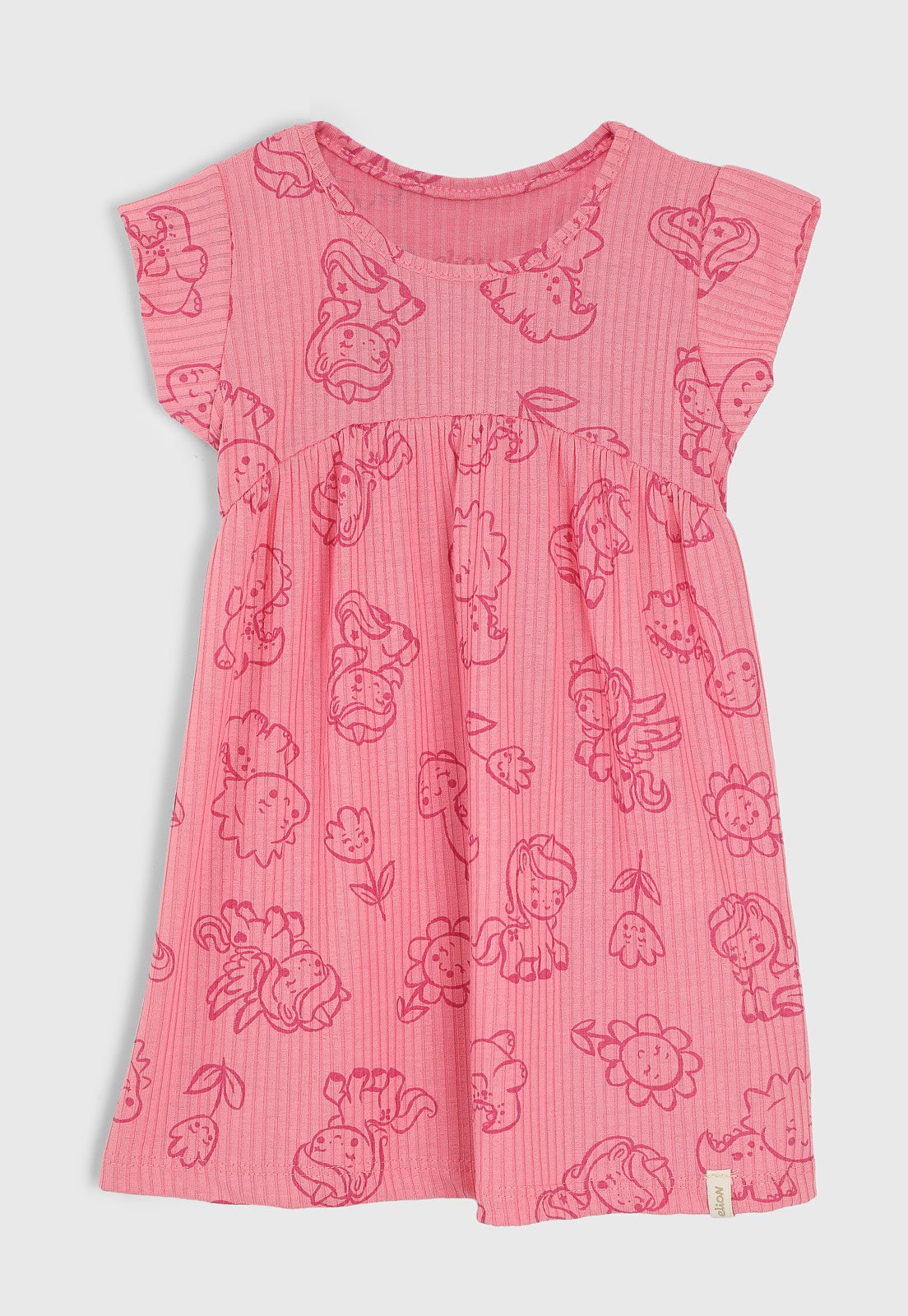 Vestido Elian Maria Texturizado Rosa