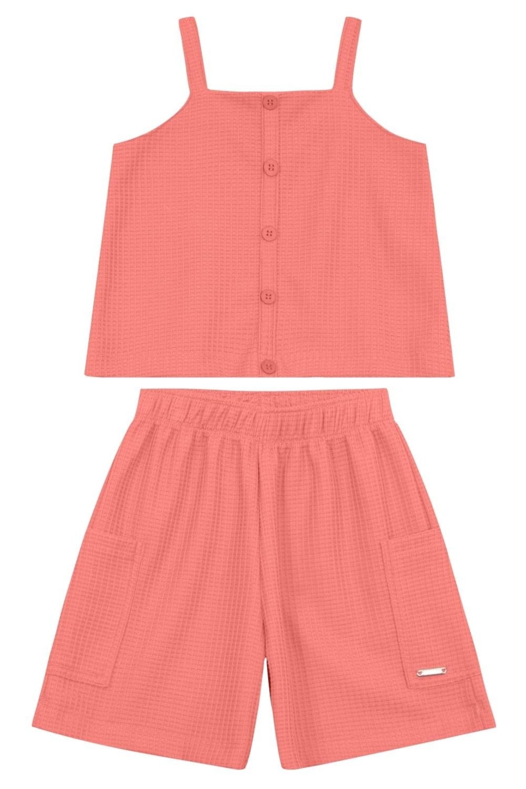 Infantil - Conjunto menina em moletinho quadrilê Brandili