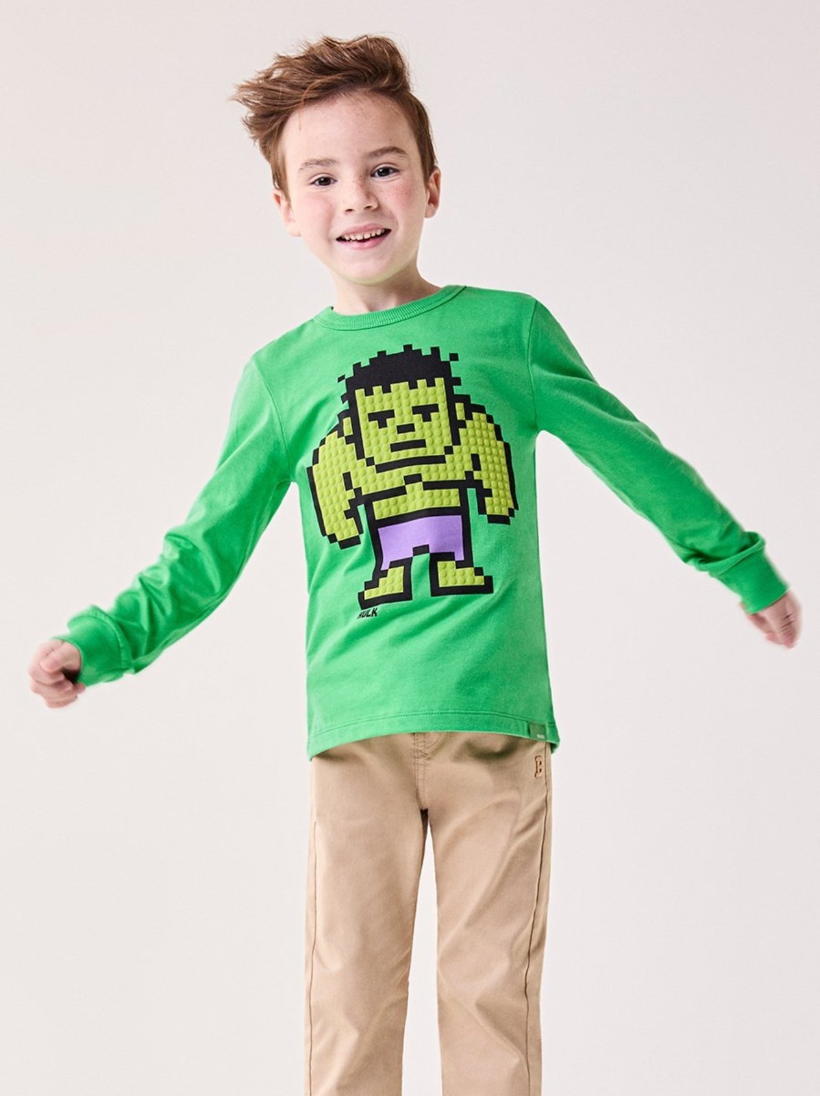 Infantil - Camiseta Menino Bimbi Manga Longa do Hulk Marvel