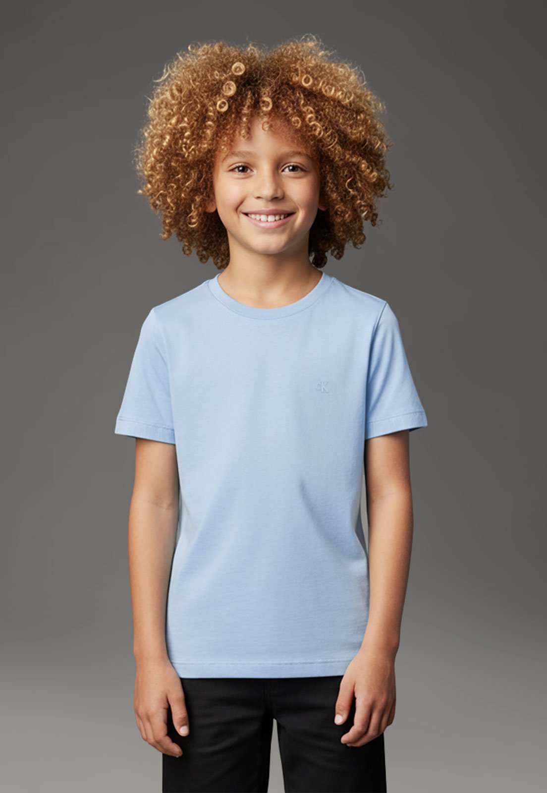 Infantil - Camiseta Calvin Klein Azul Claro