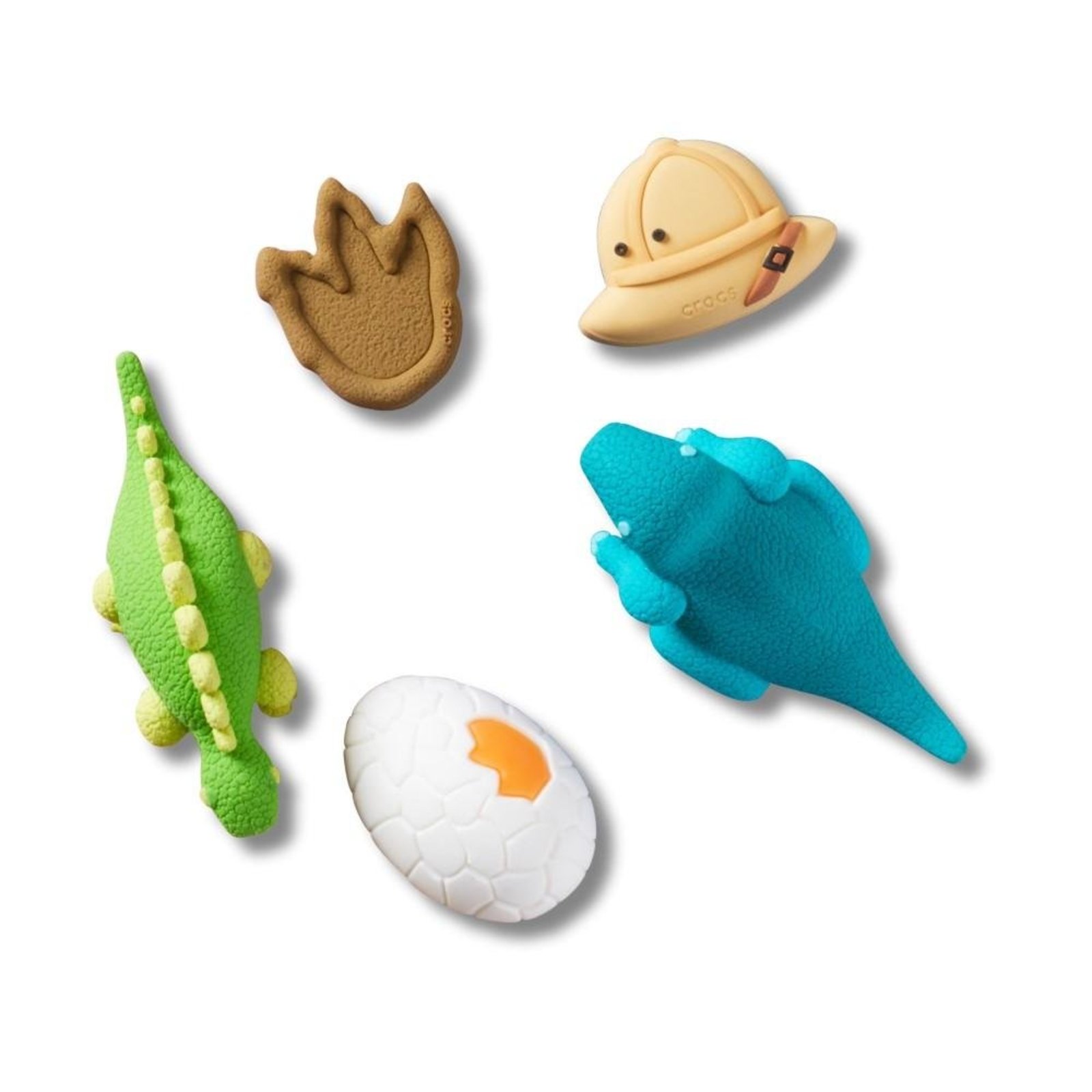 Infantil - Jibbitz™ Aventura De Dinossauro 3D Pack Com 5 Peças Único Branco