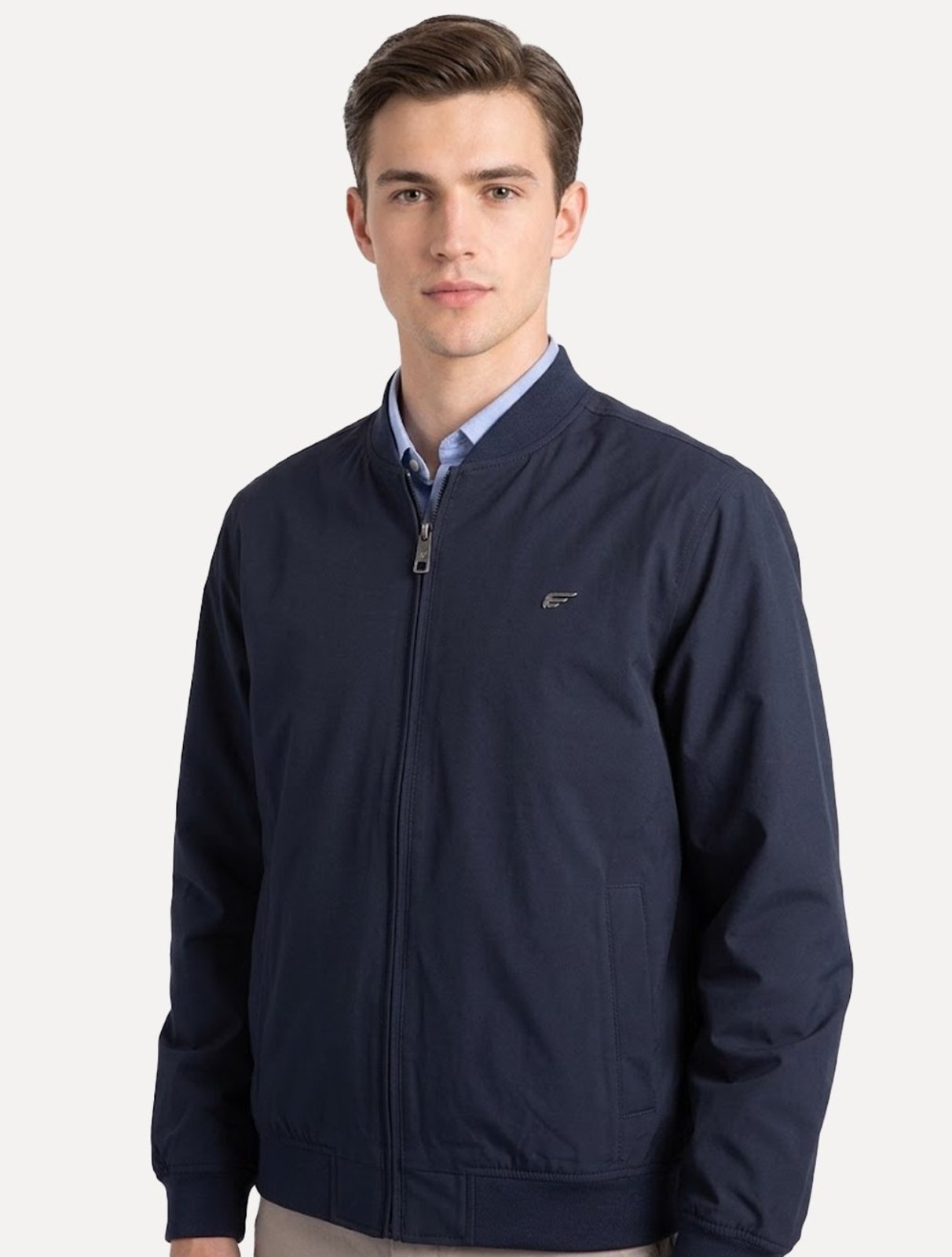 Jaqueta Ellus Masculina Tech Bomber Pin Point Azul Marinho