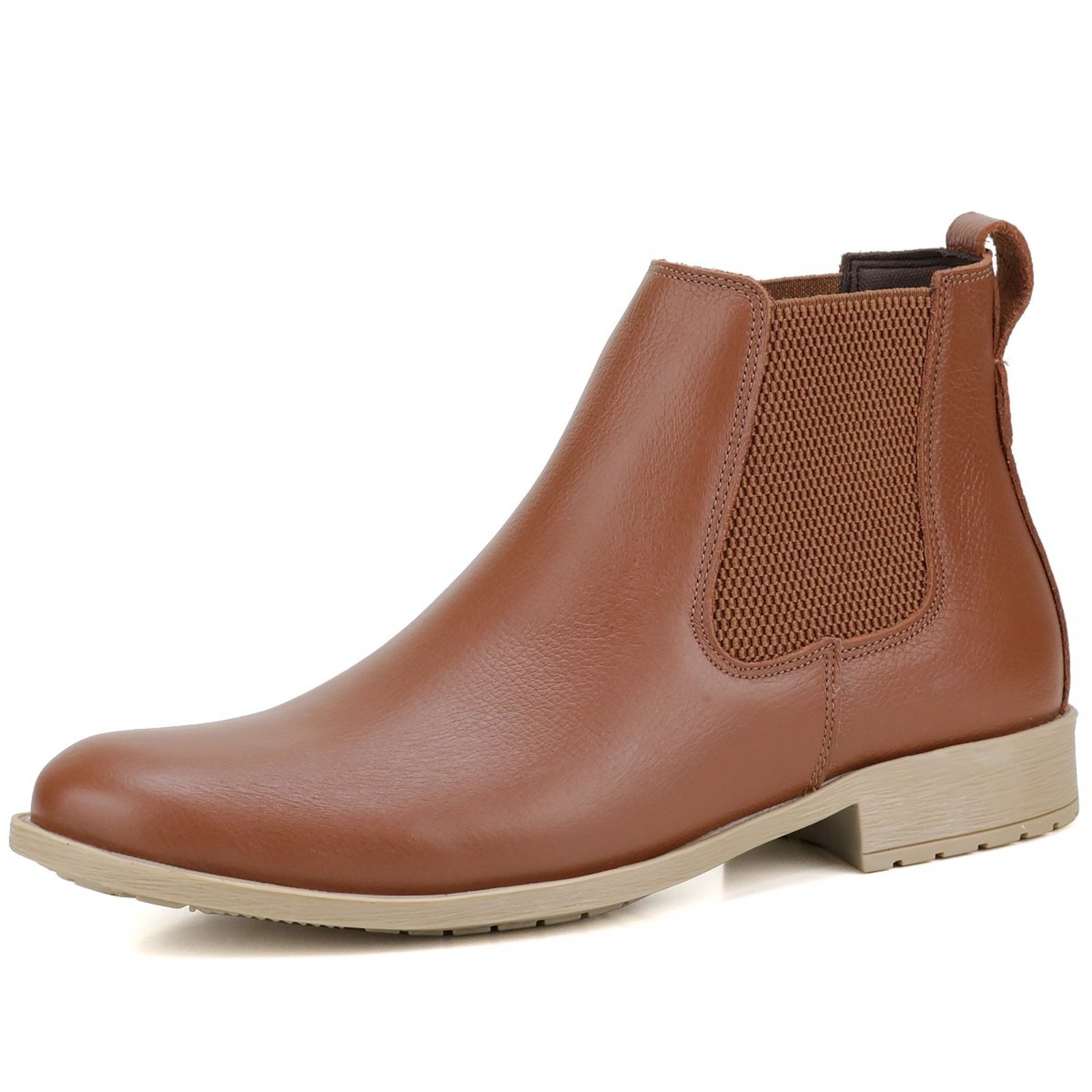 Bota Botina Chelsea Mr. Gutt de Couro Liso Whisky