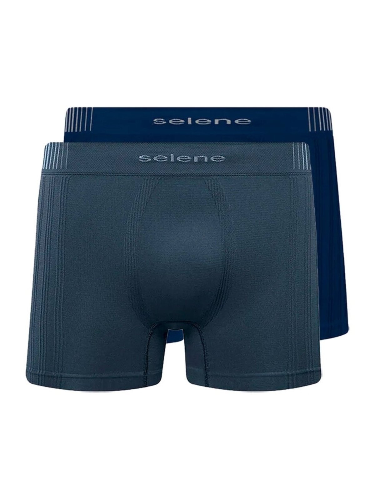 Kit com 2 Cuecas Boxer Selene 11070-002/003/440 Azul Marinho